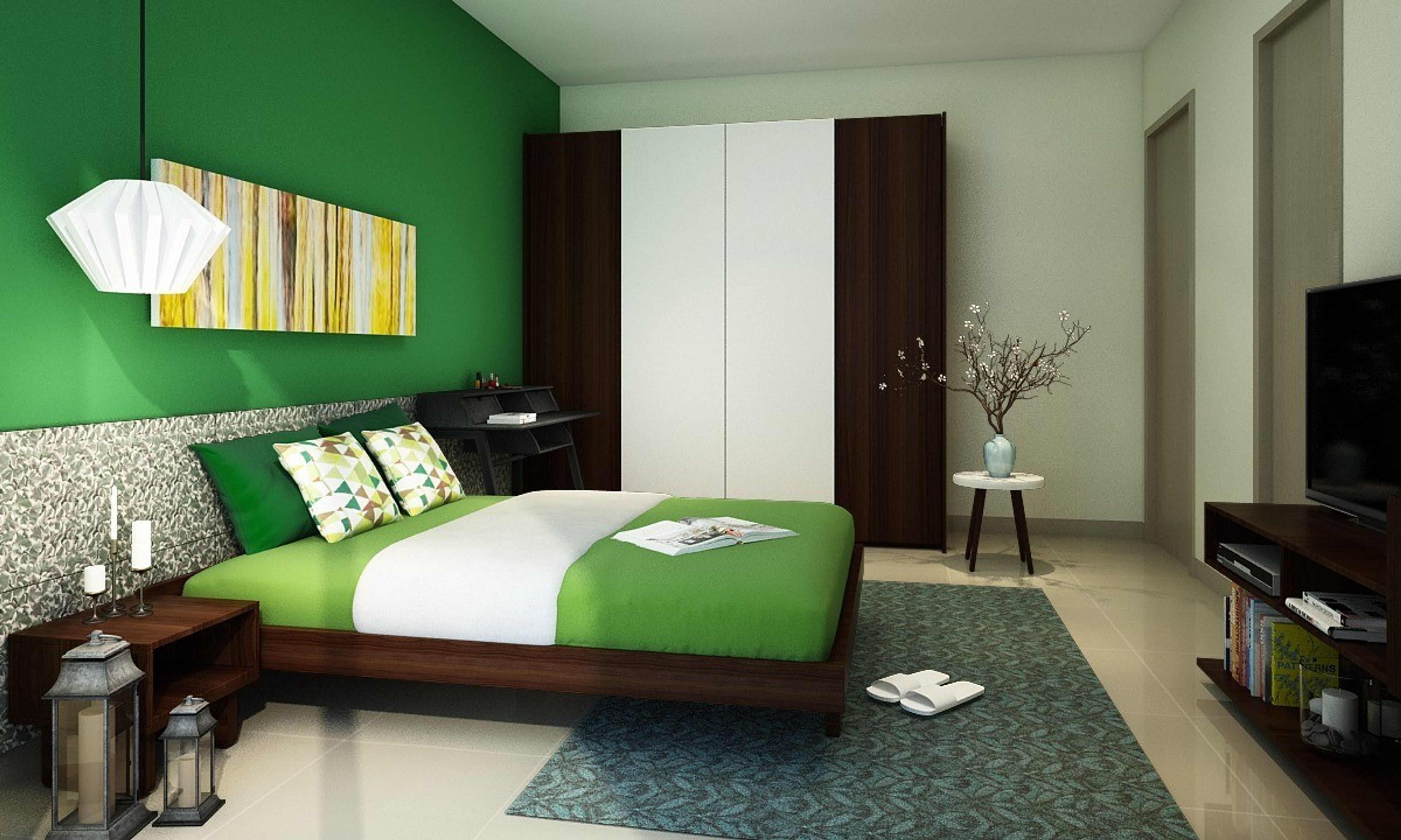 Modern Master Bedroom Design With Tile Design