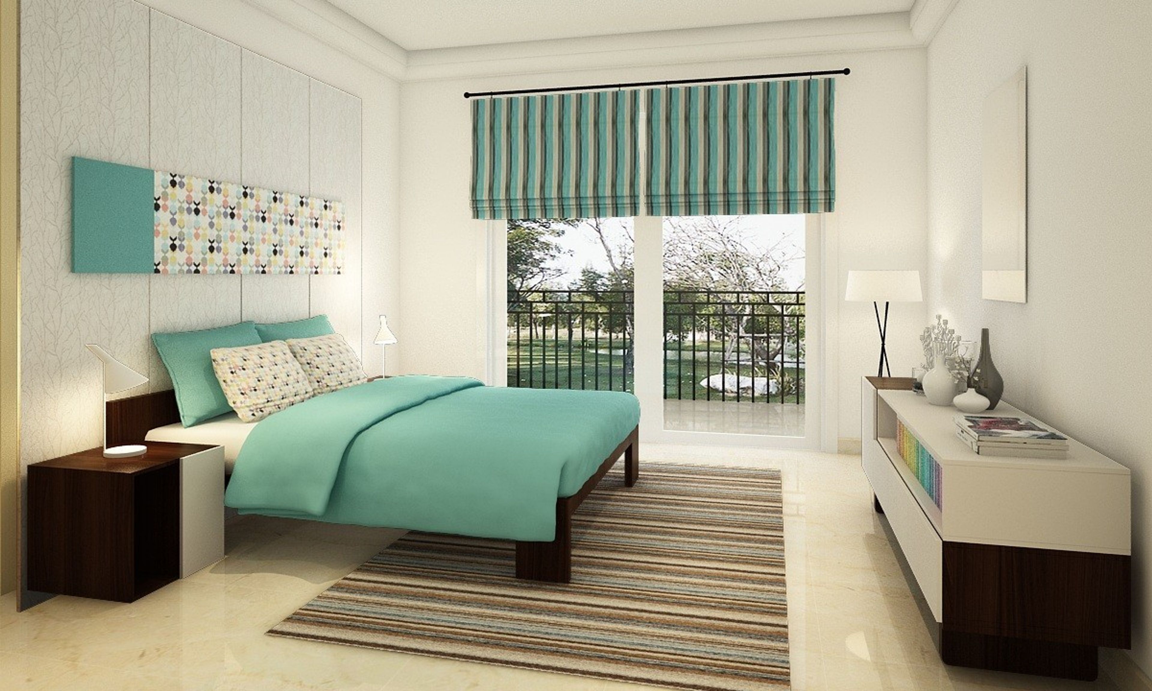 Contemporary Kid's Room Design With Wallpaper