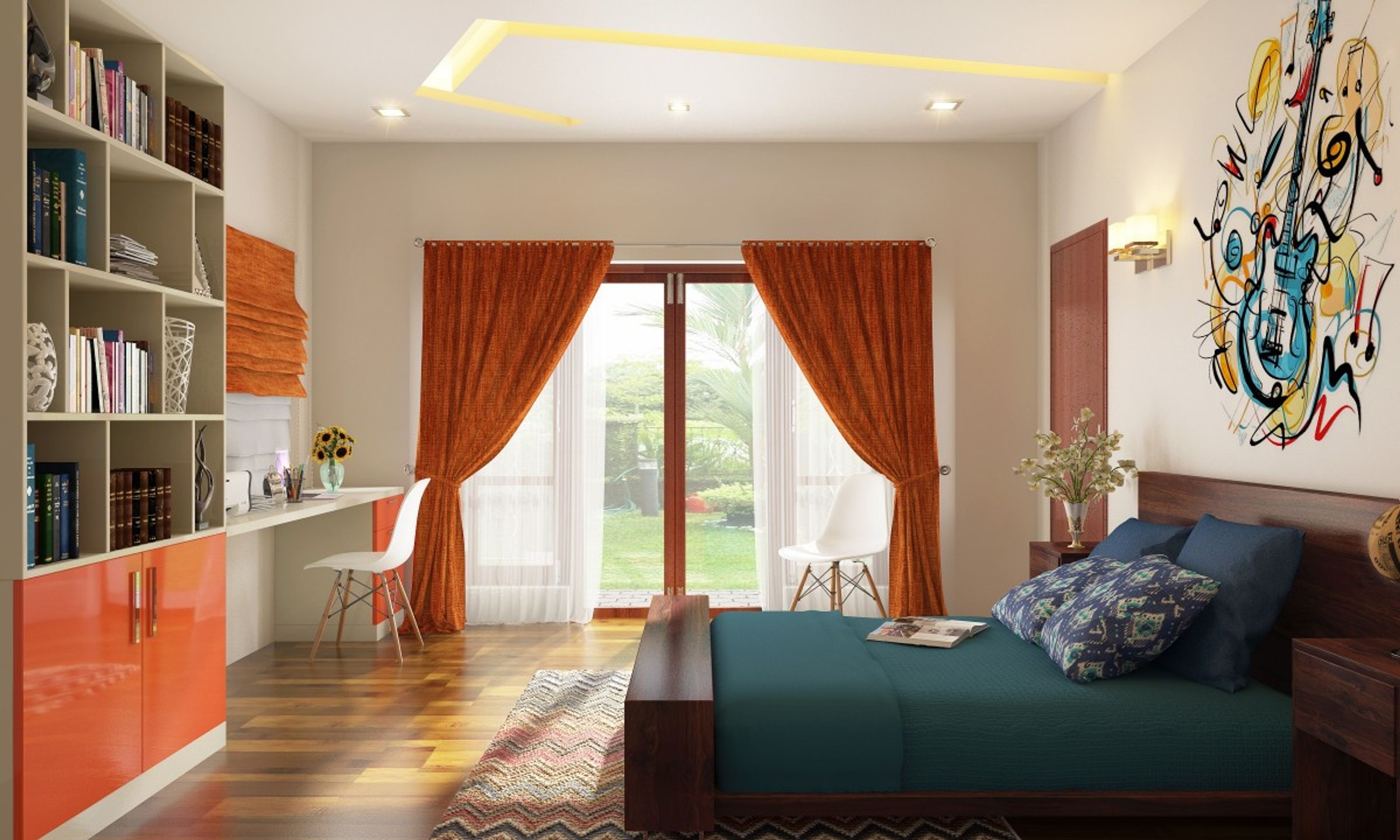 Modern Bedroom Design With Bedroom Wall Design