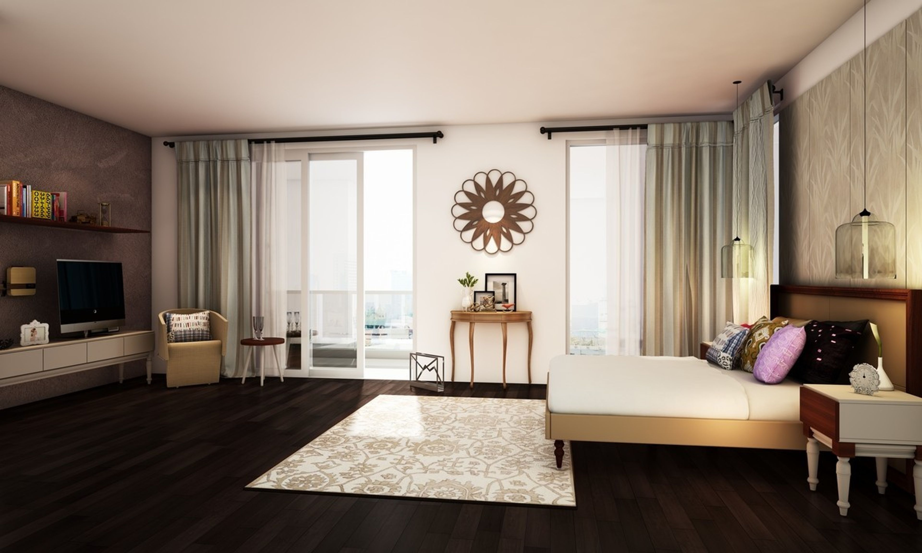 Contemporary Earthy-Toned Master Bedroom Design