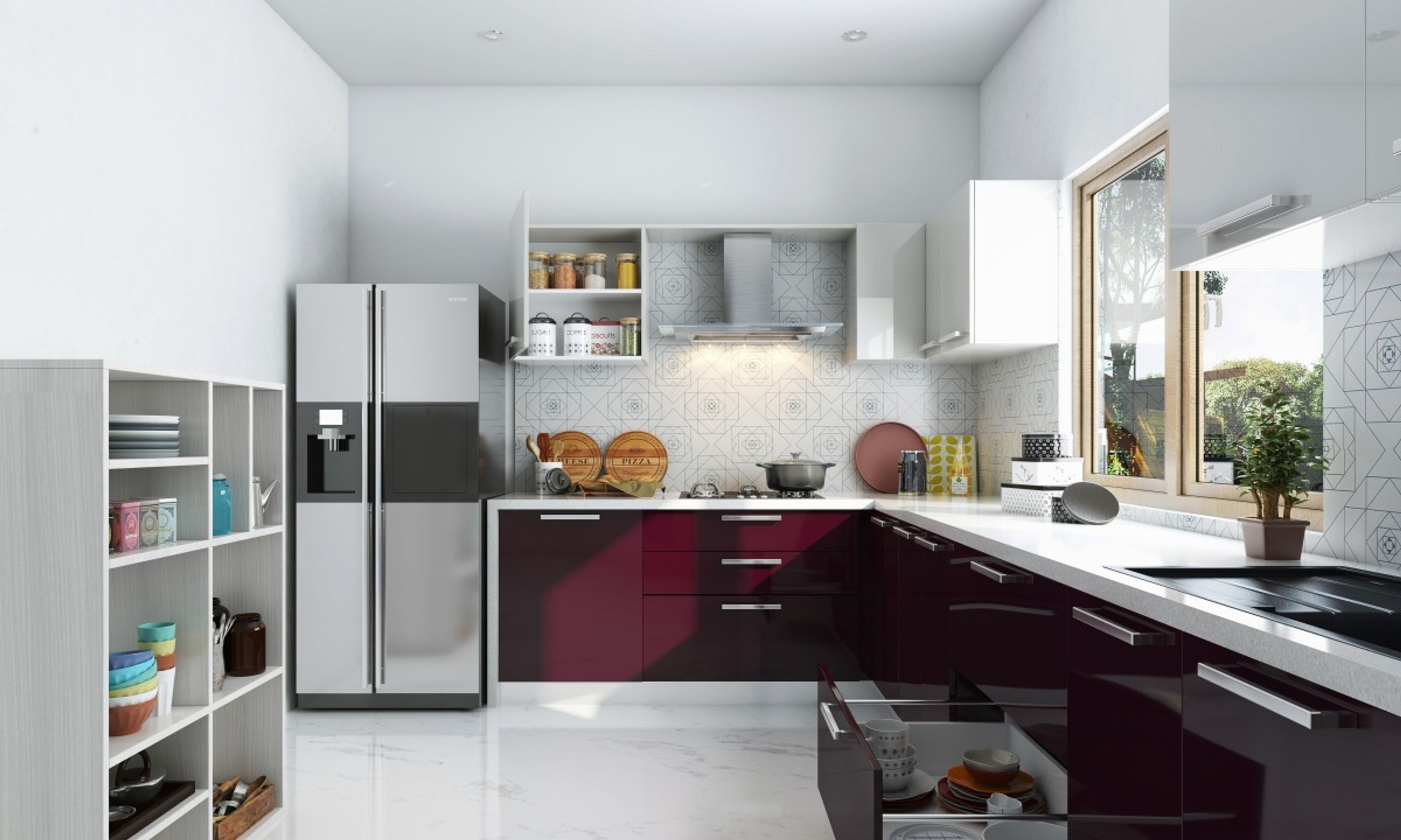 Harmony L-Shaped Modular Kitchen