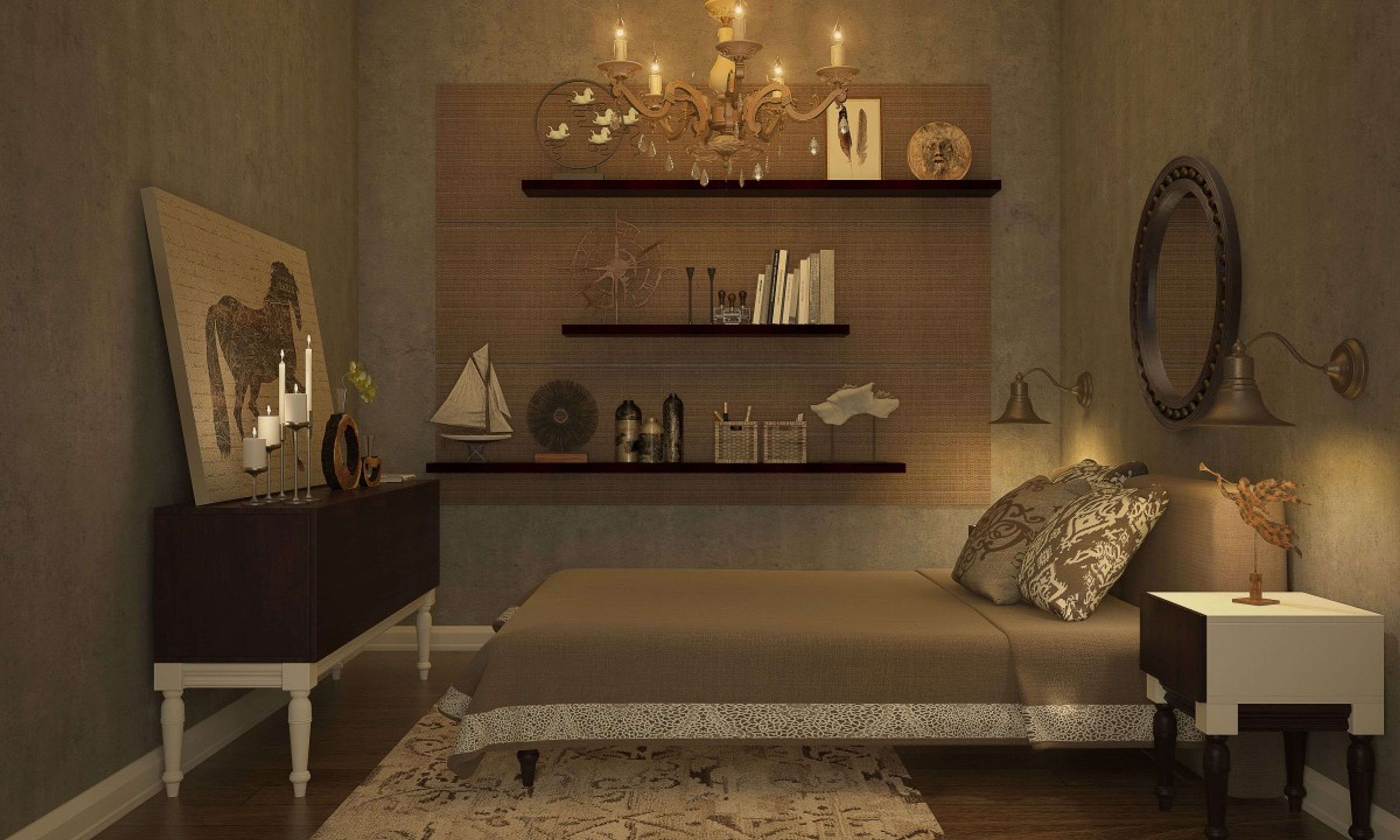 Classic Convenience Max Bedroom Design With Wallpaint