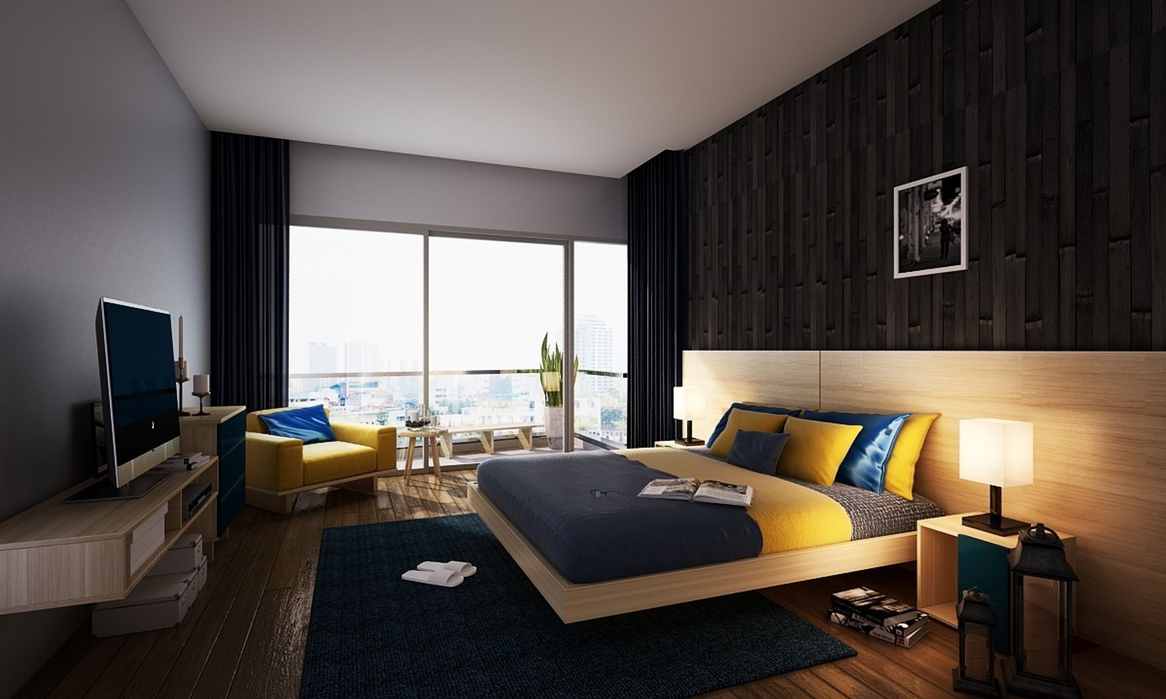 Grey Infinity Contemporary Bedroom