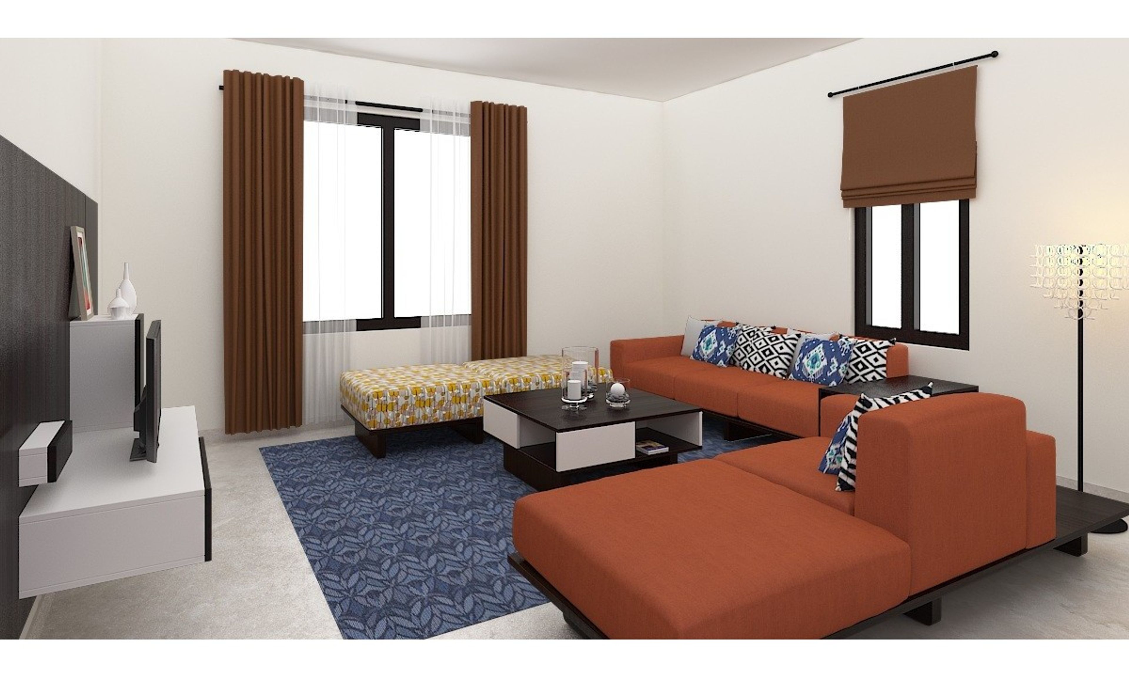 Contemporary Fusion Home Theatre Room