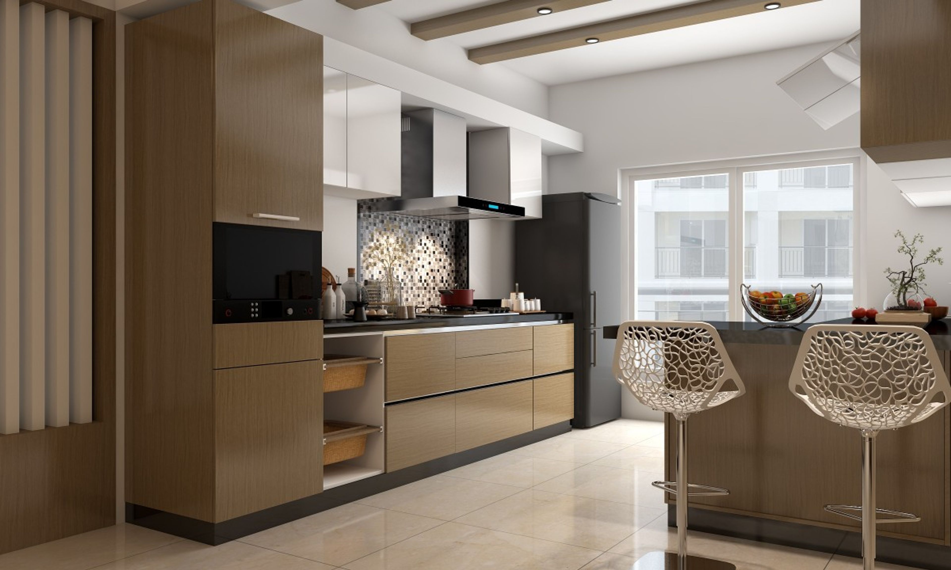 Crema Straight Modular Kitchen