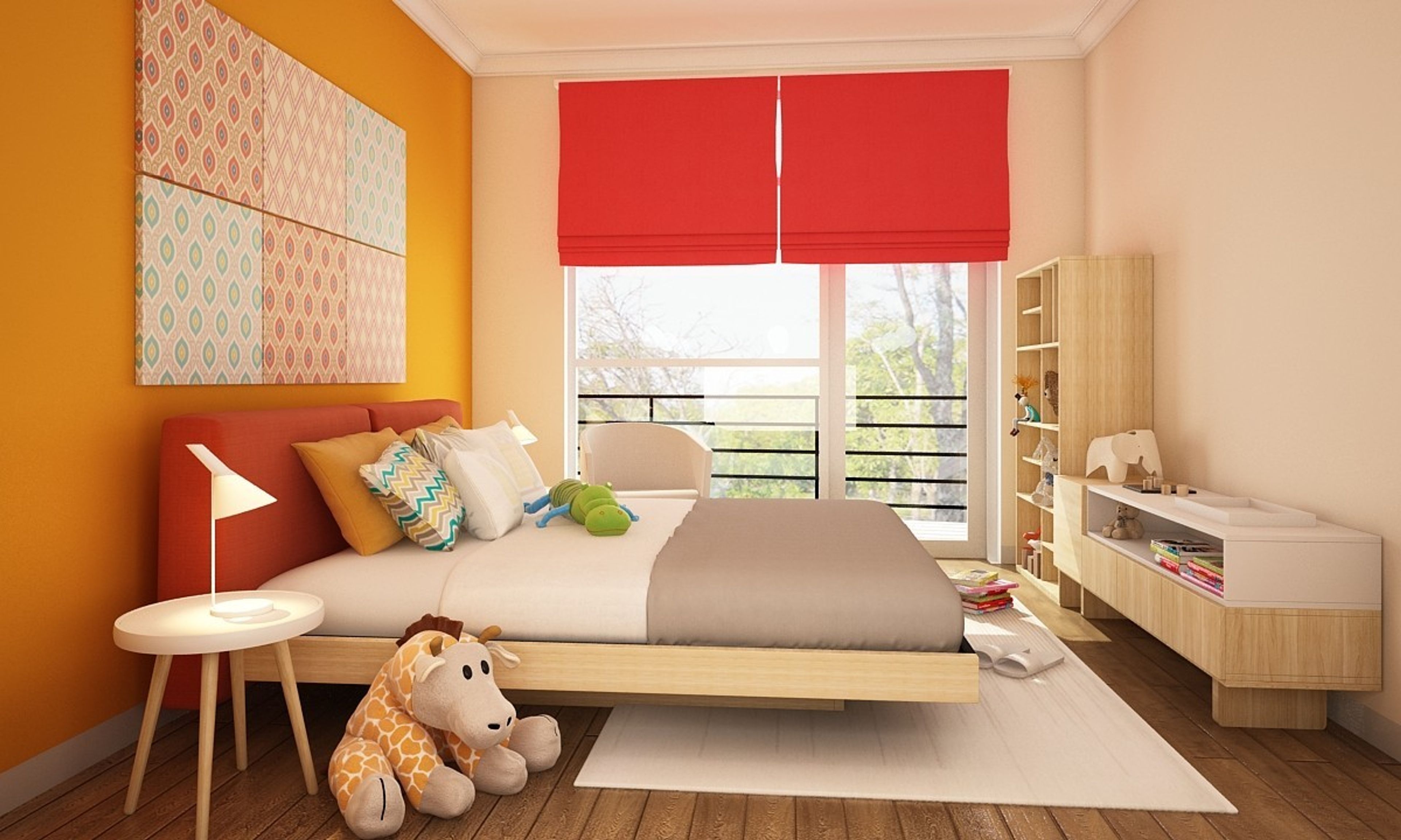 Contemporary Kid's Room Interior Design With Storage