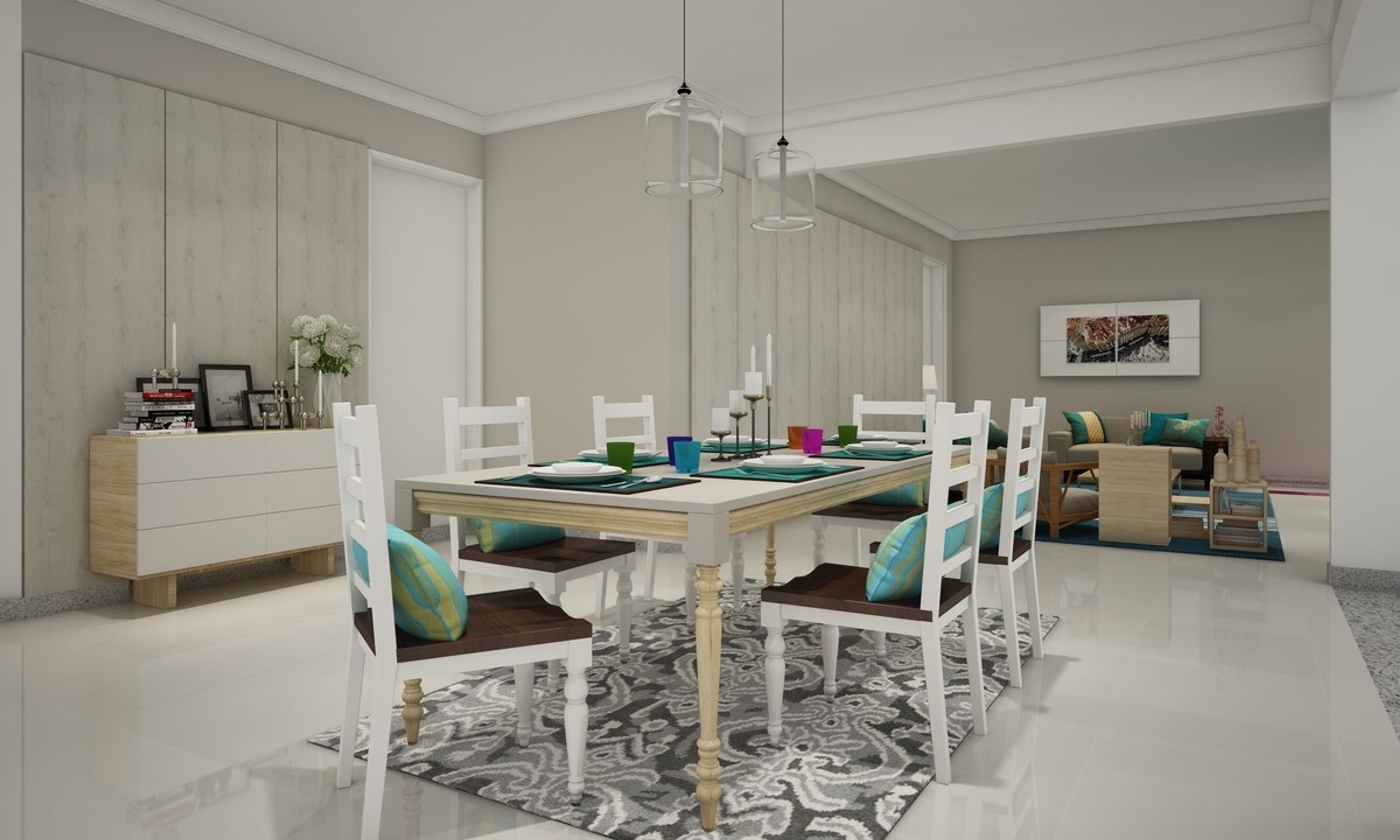 Fresh Mediterannean Dining Room