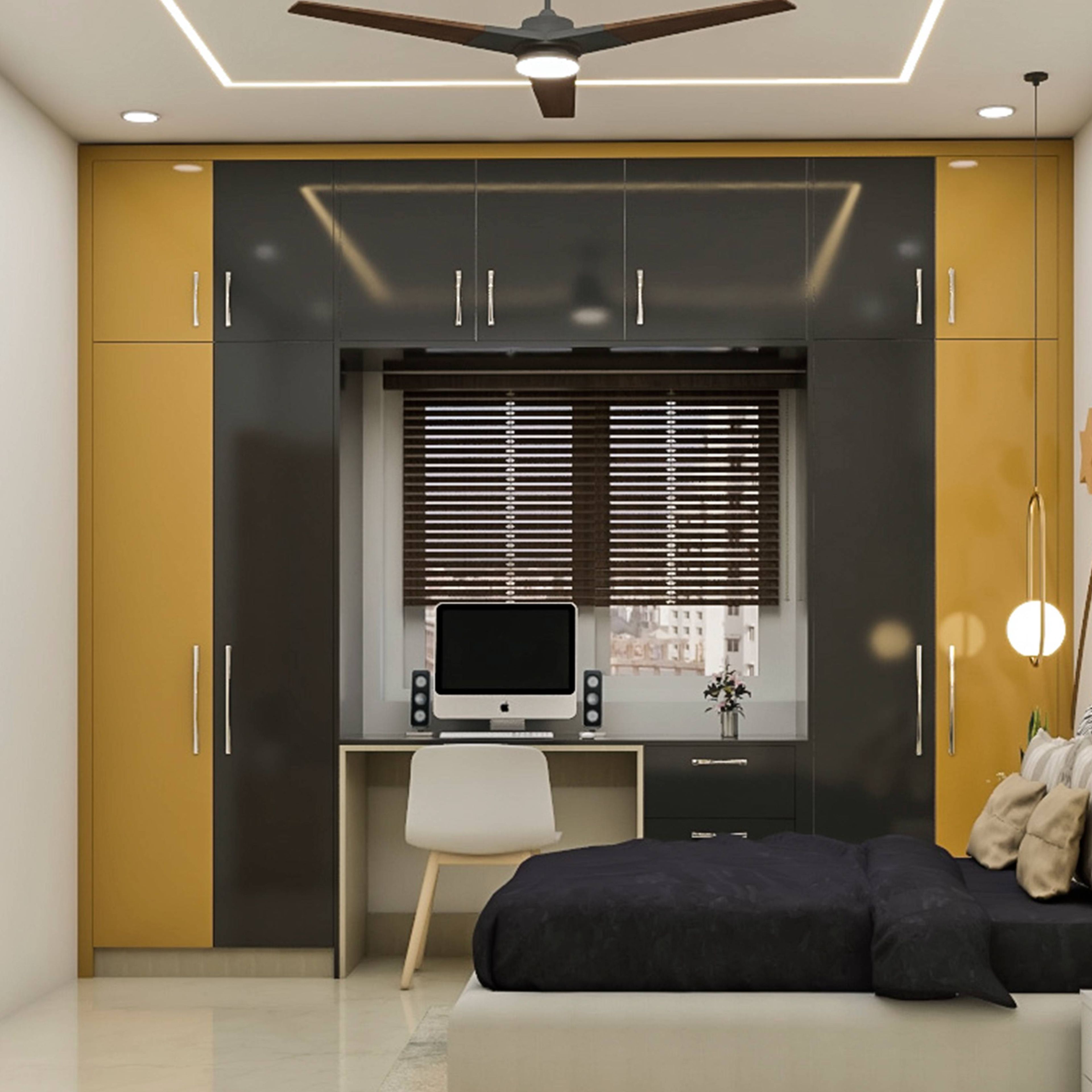 Modern 4-Door Wardrobe Design For Home Offices