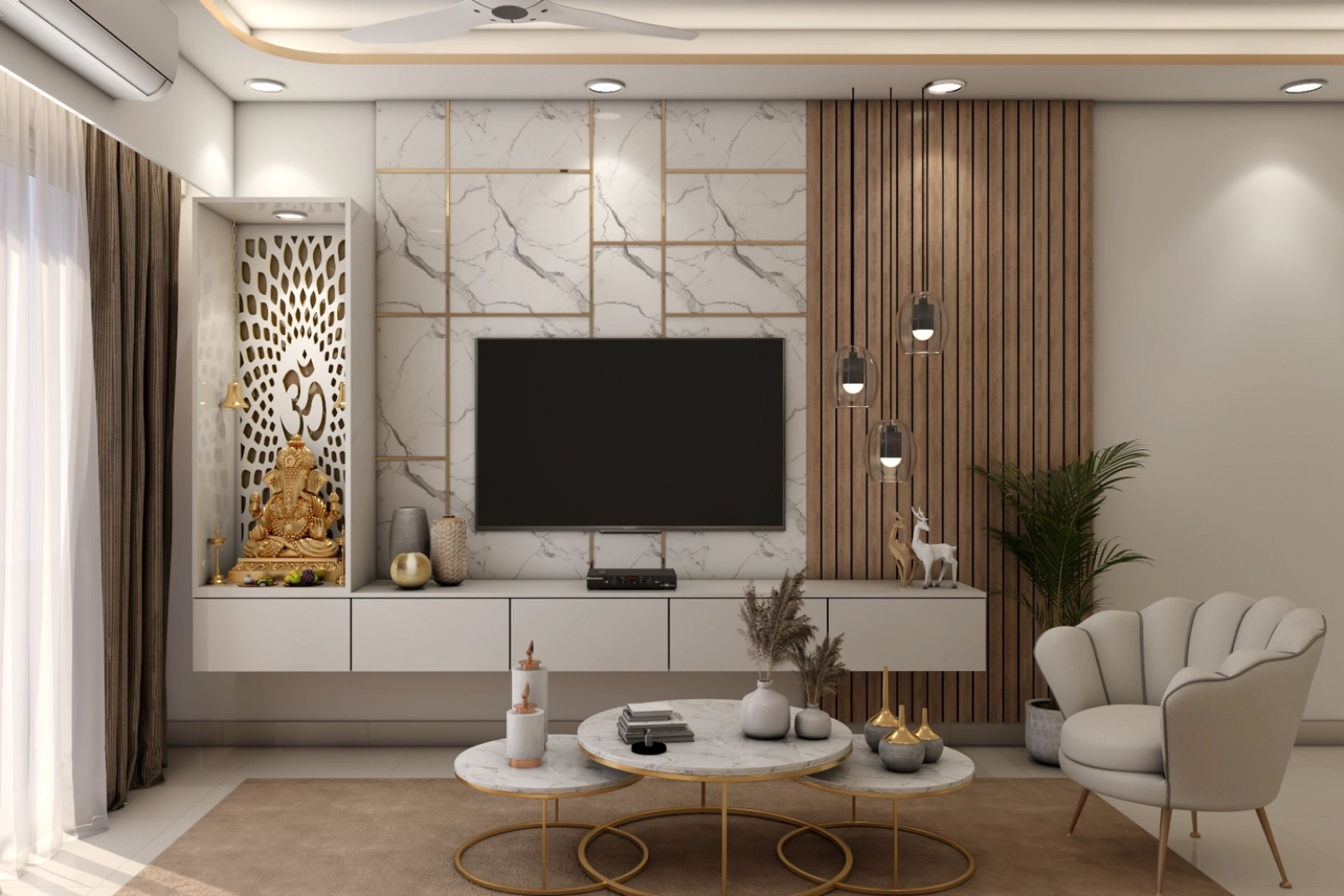 Classic Living Room Design Idea - Livspace