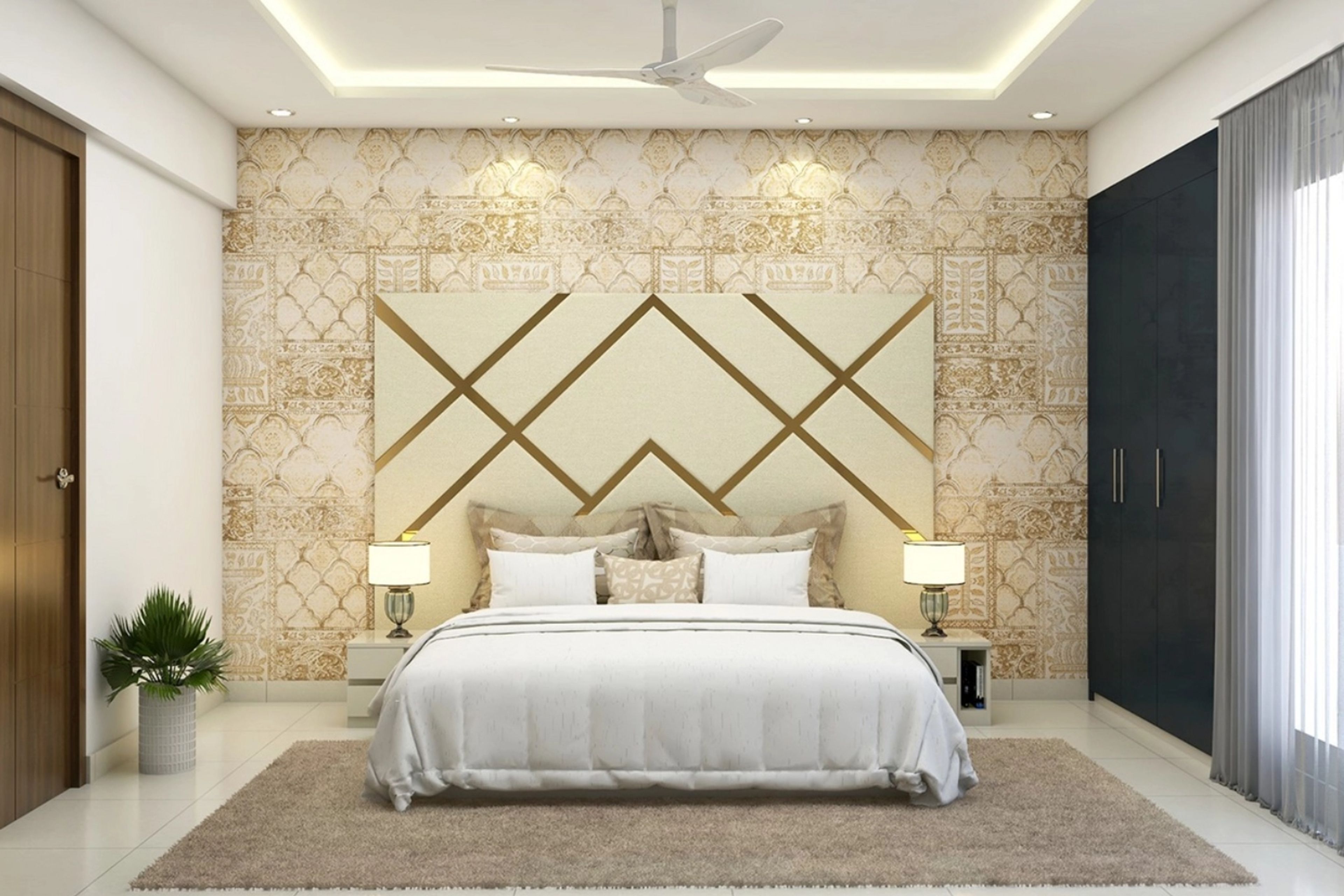 Elegant Master Bedroom Livspace