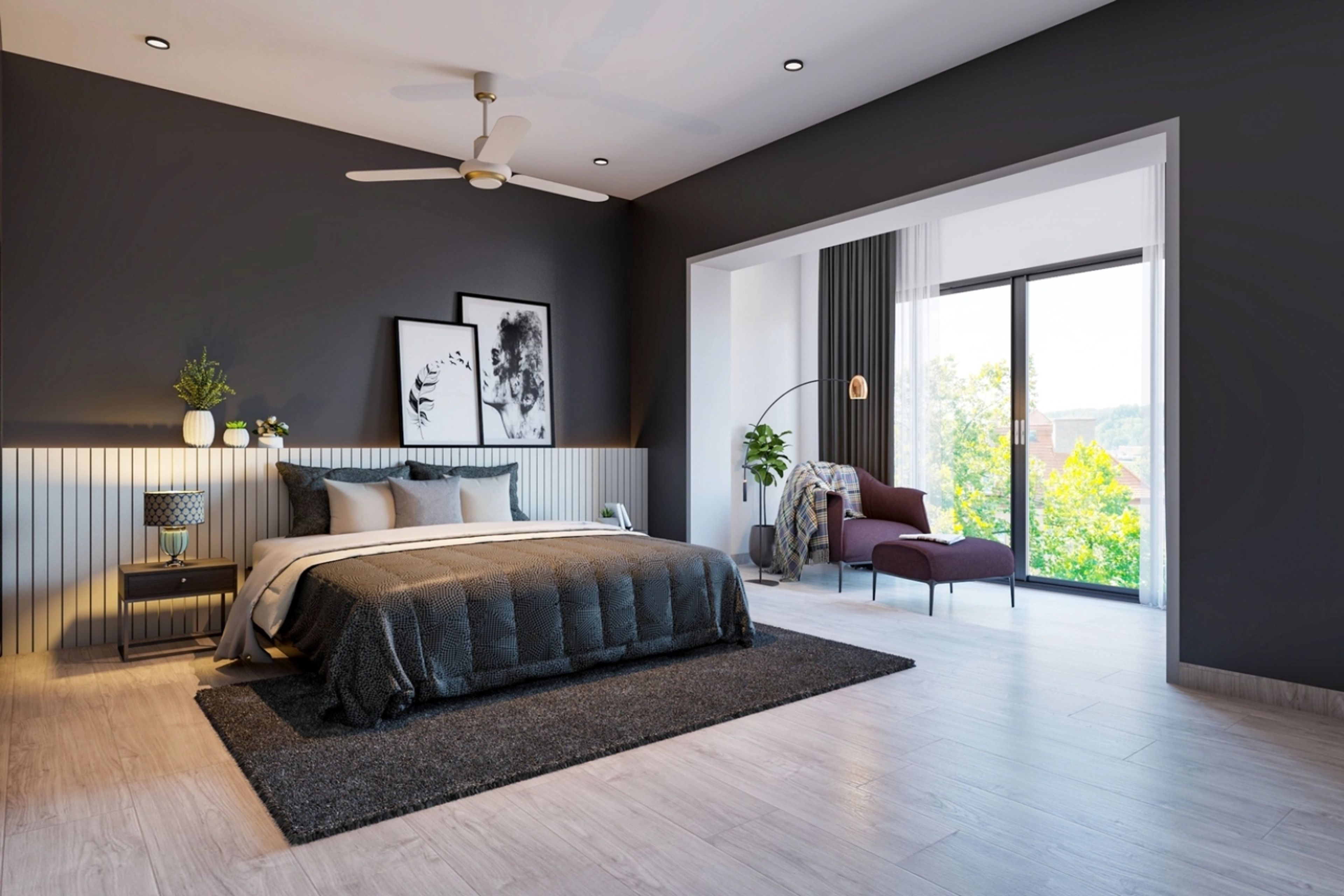 Eclectic Master Bedroom - Livspace