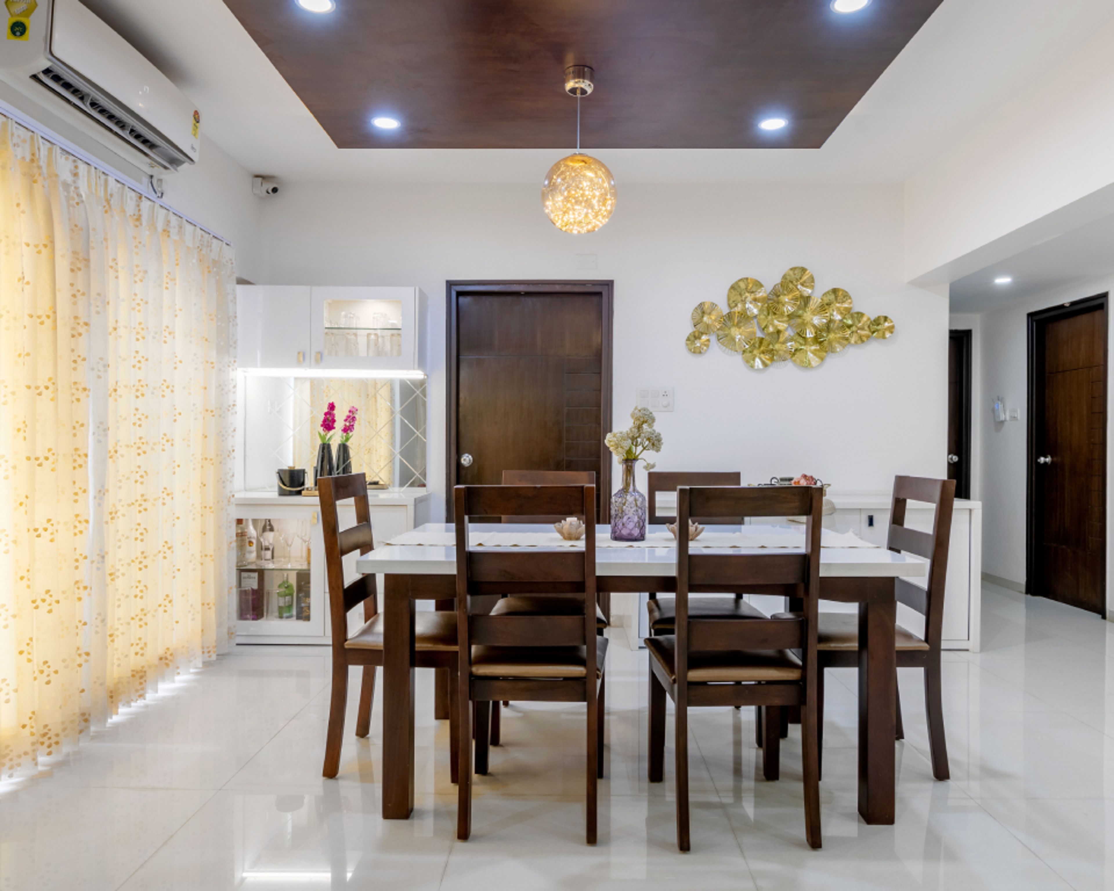 Drop Down False Ceiling For Dining Space