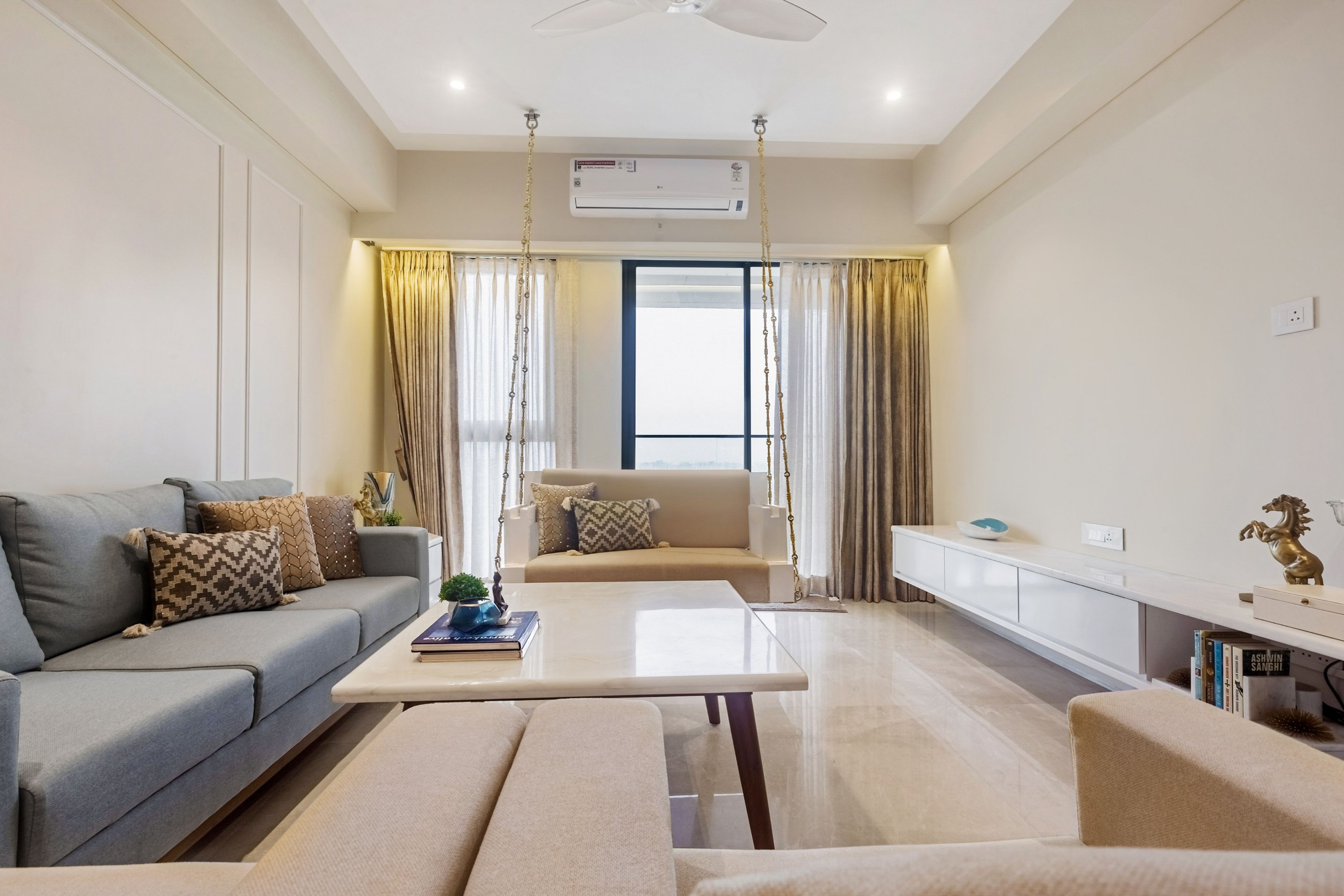 Plain False Ceiling Design With Cove Lights | Livspace