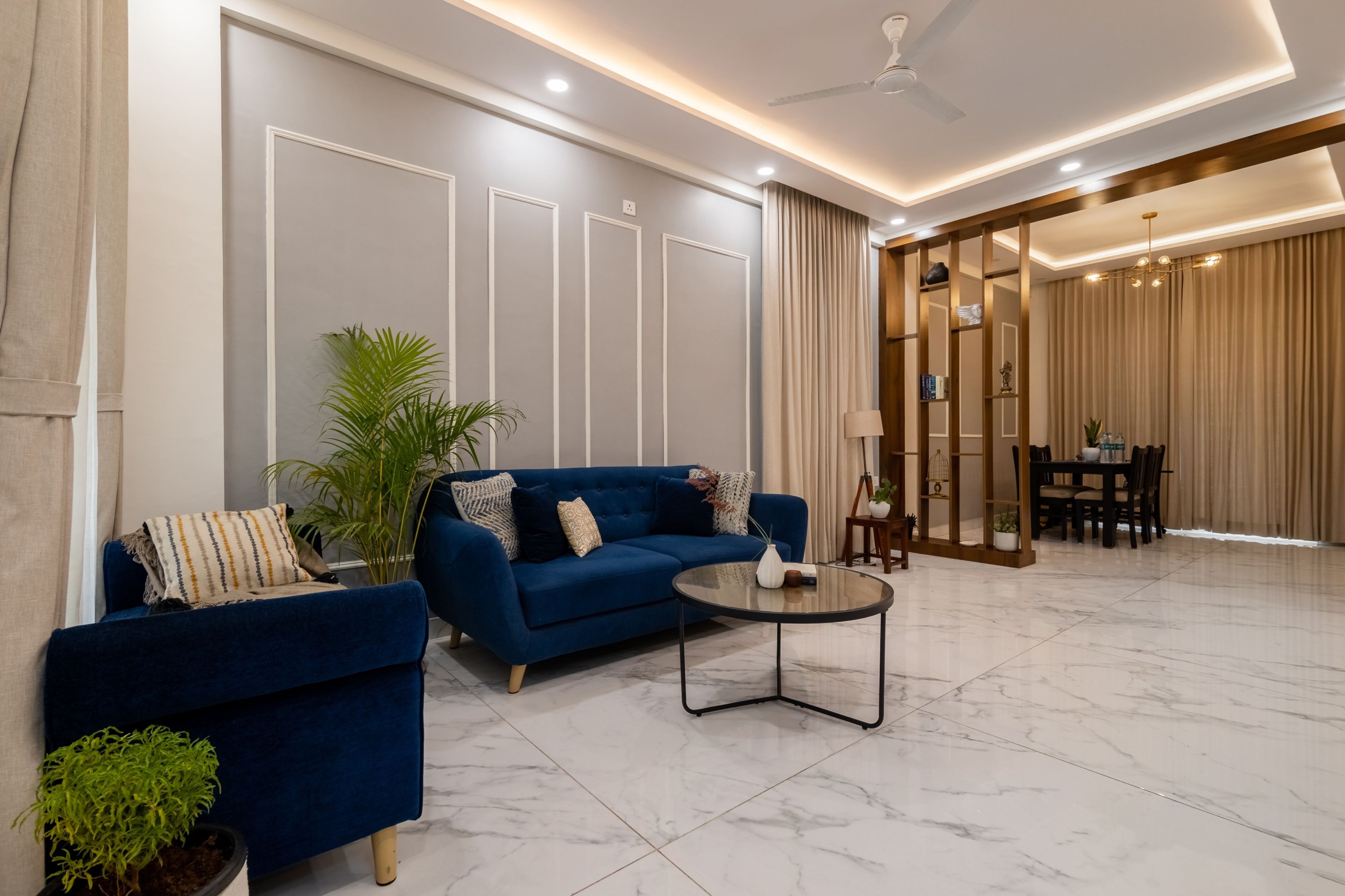 Peripheral False Ceiling Design - Livspace