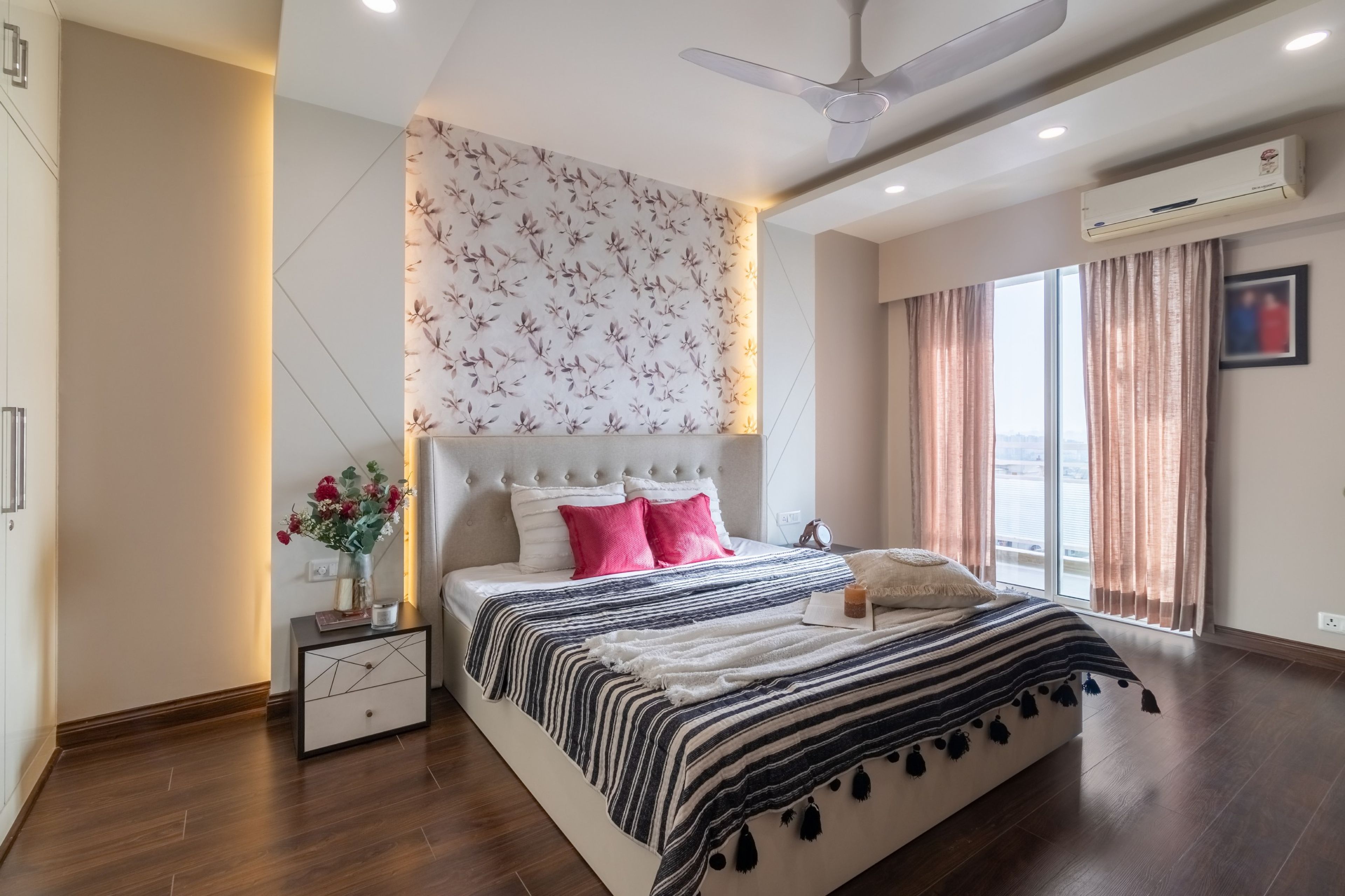 Parallel Drop Down False Ceiling For Bedroom