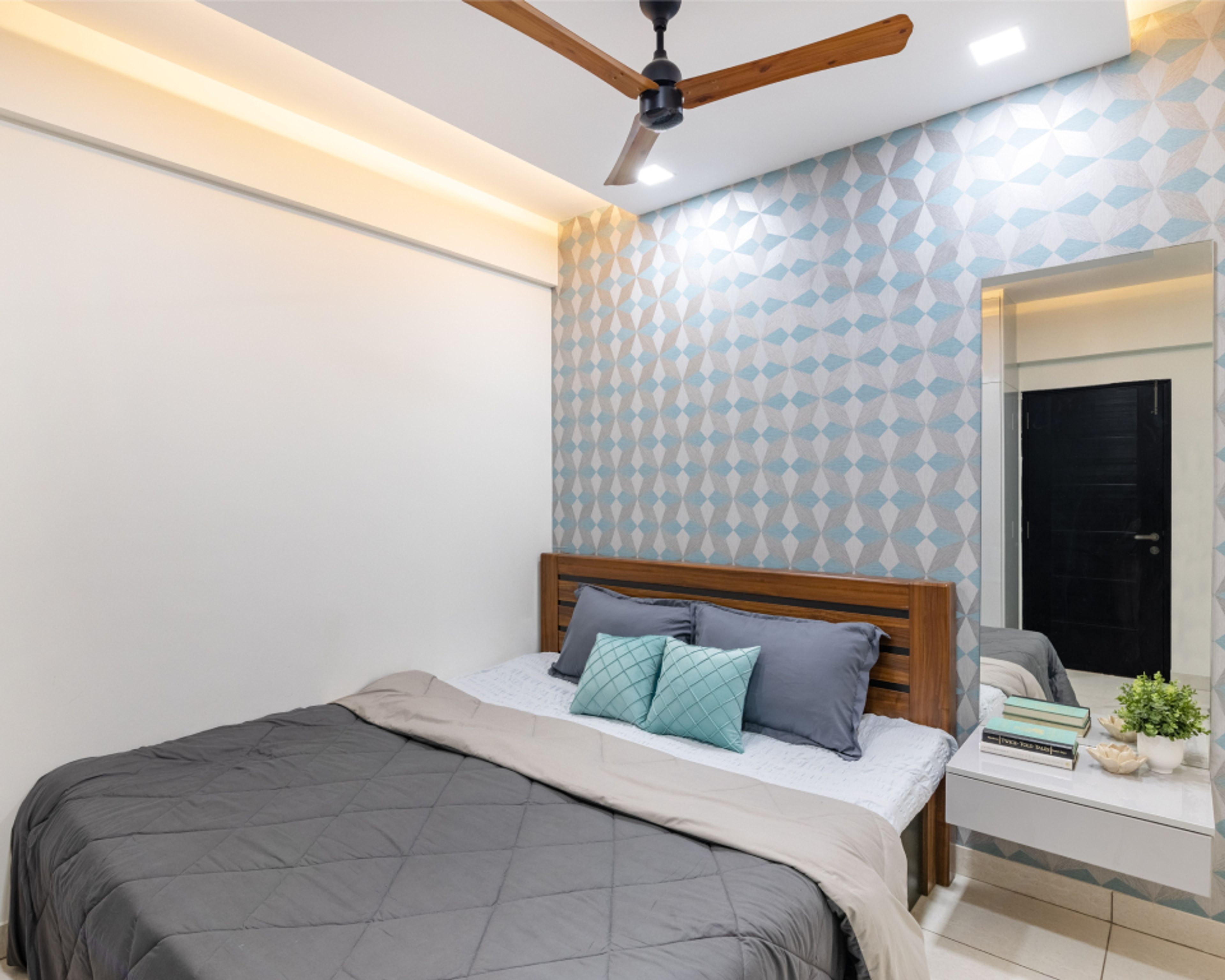 False Ceiling Design With Warm-Toned Lighting- Livspace