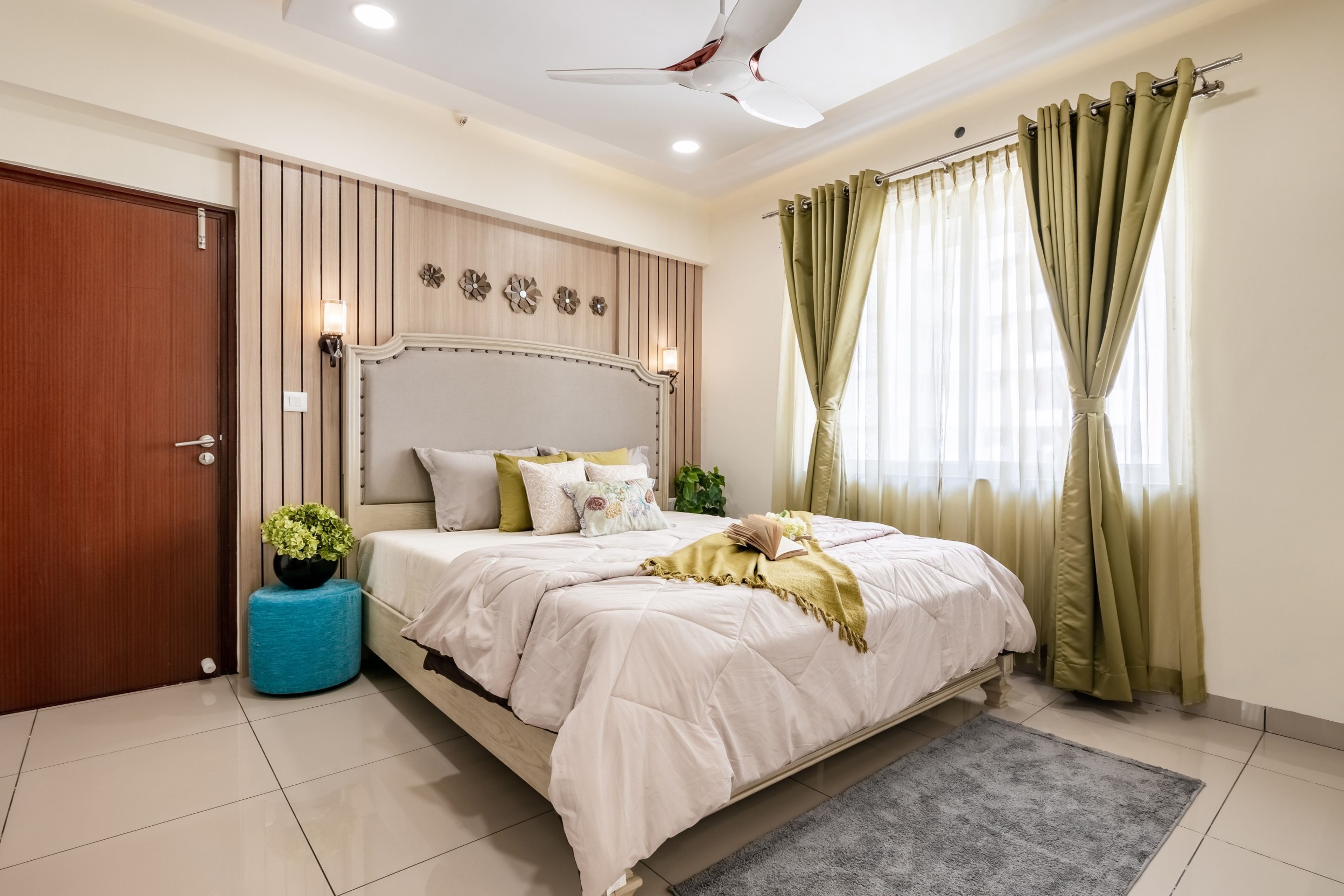 False ceiling with strip lighting in a room - Livspace