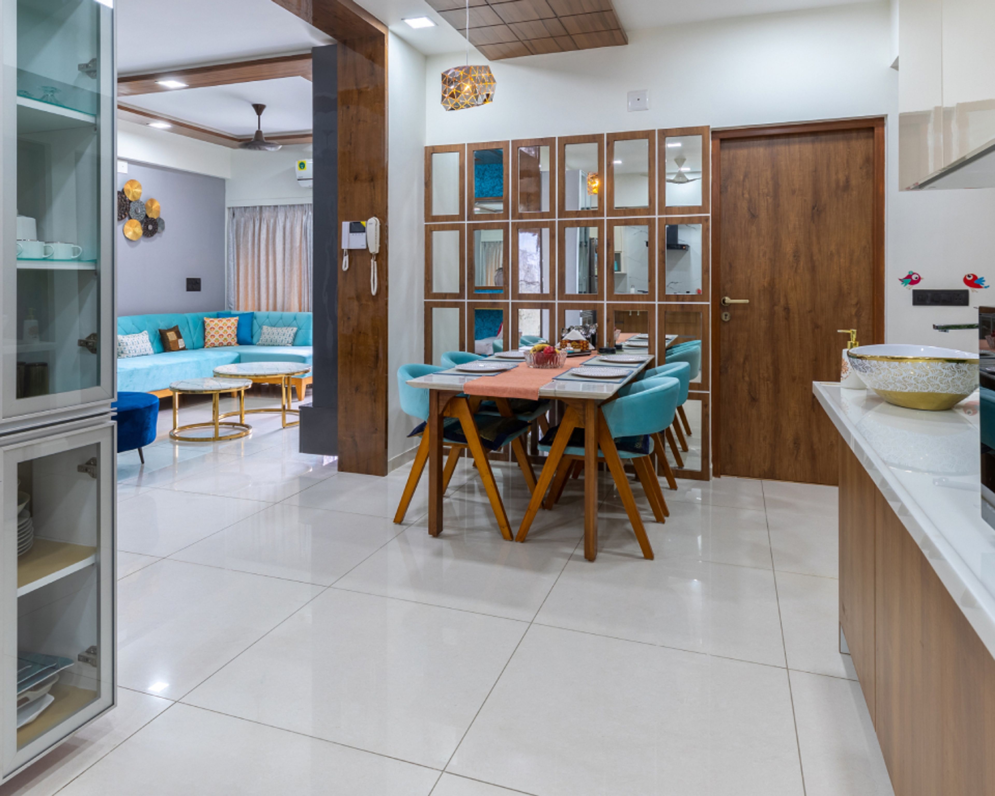 Minimal Flooring Design With A Glossy Finish - Livspace