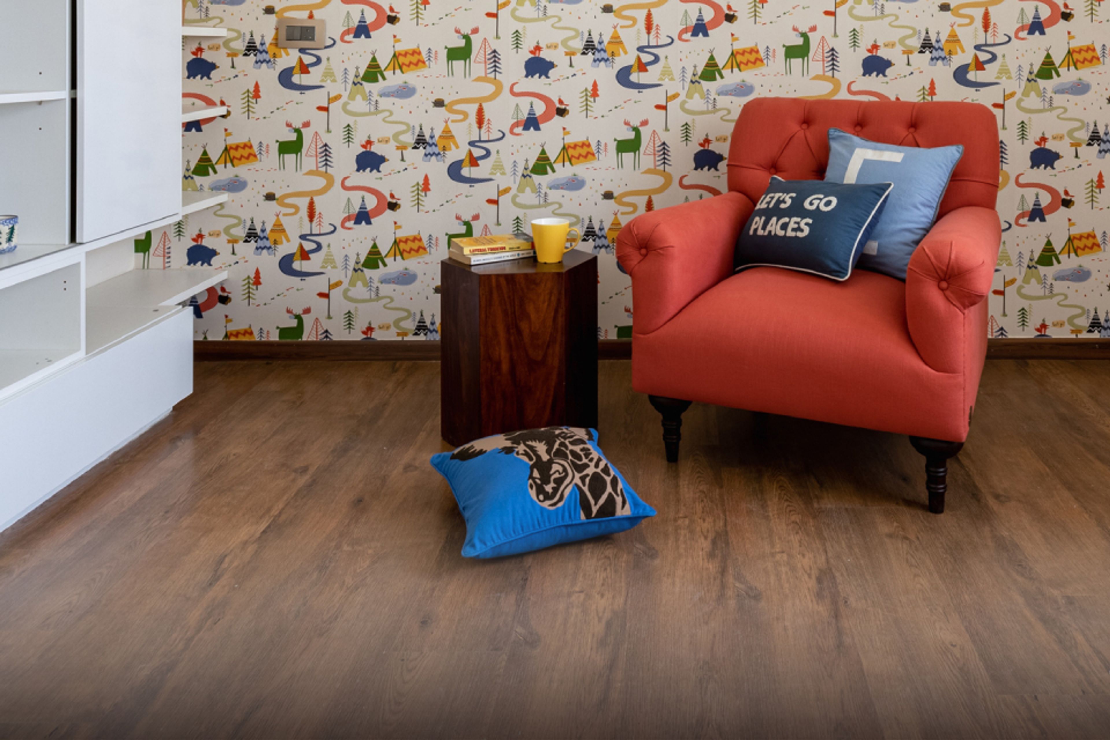 Modern Dark Wooden Flooring For Kids' Rooms