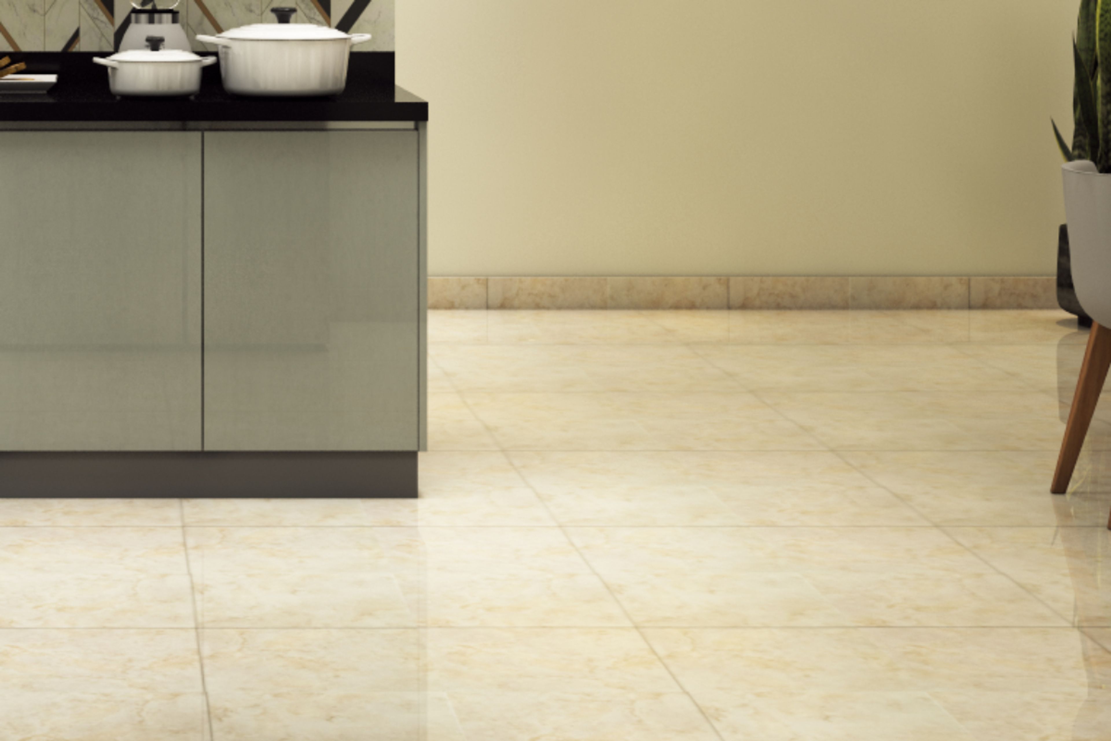 Modern Beige Living Room Flooring Design