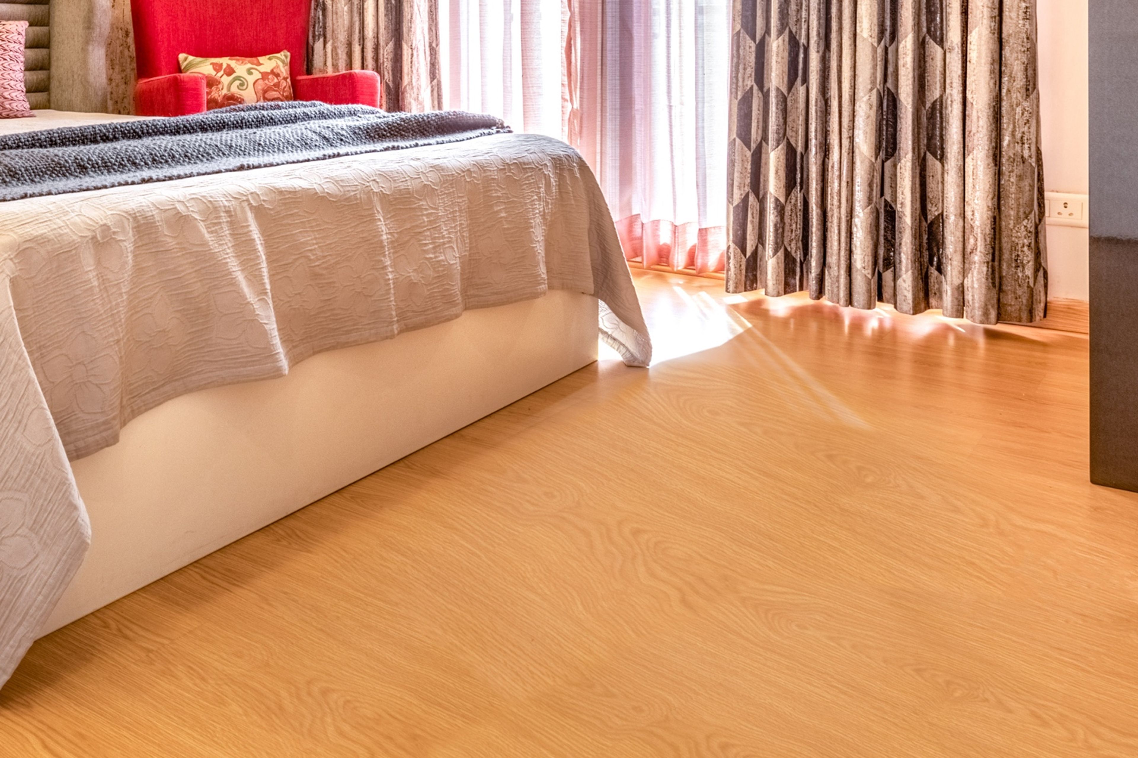 Light-Brown Wooden Flooring - Livspace