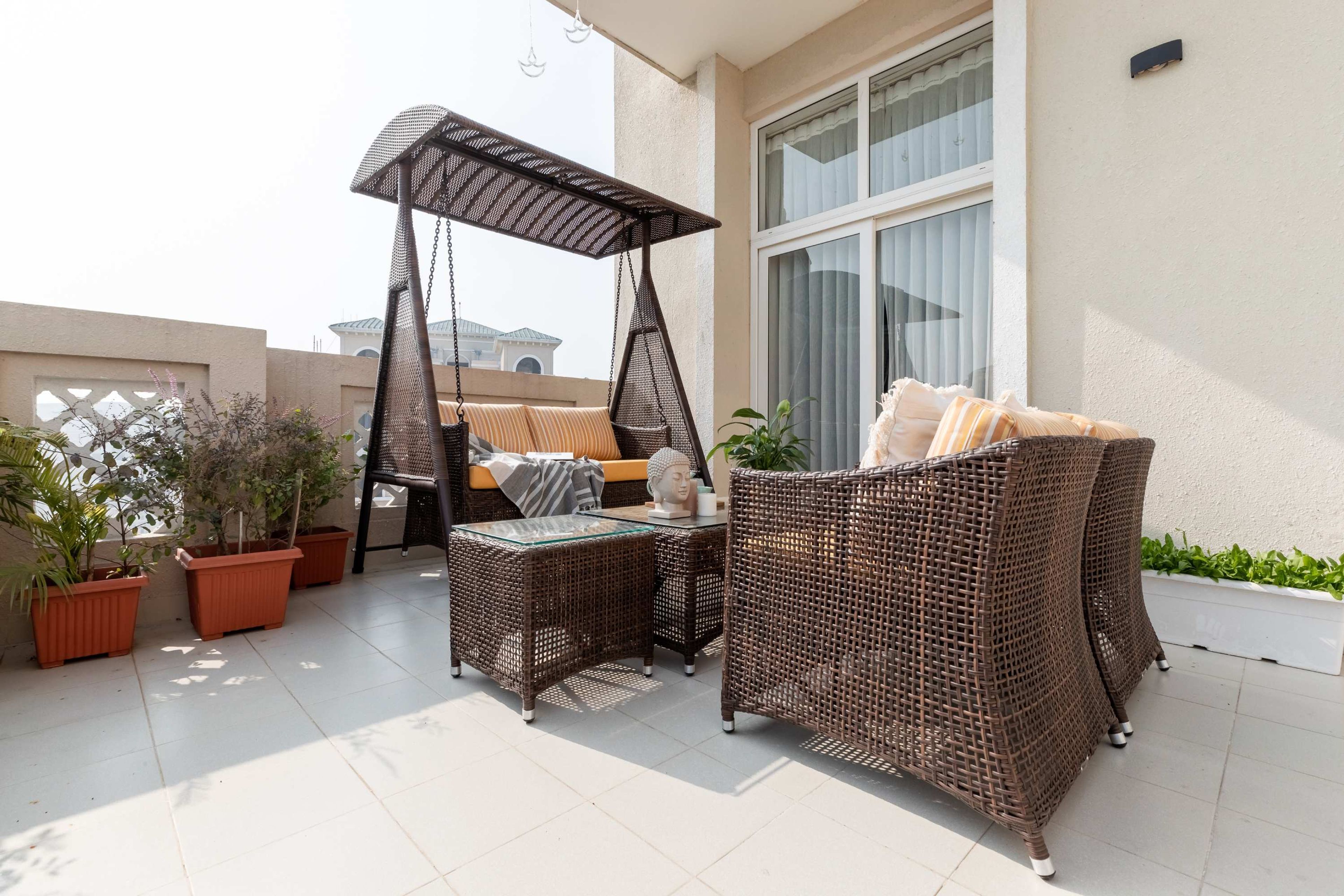 Contemporary Light Grey Vitrified Outdoor Tile Design For Balconies