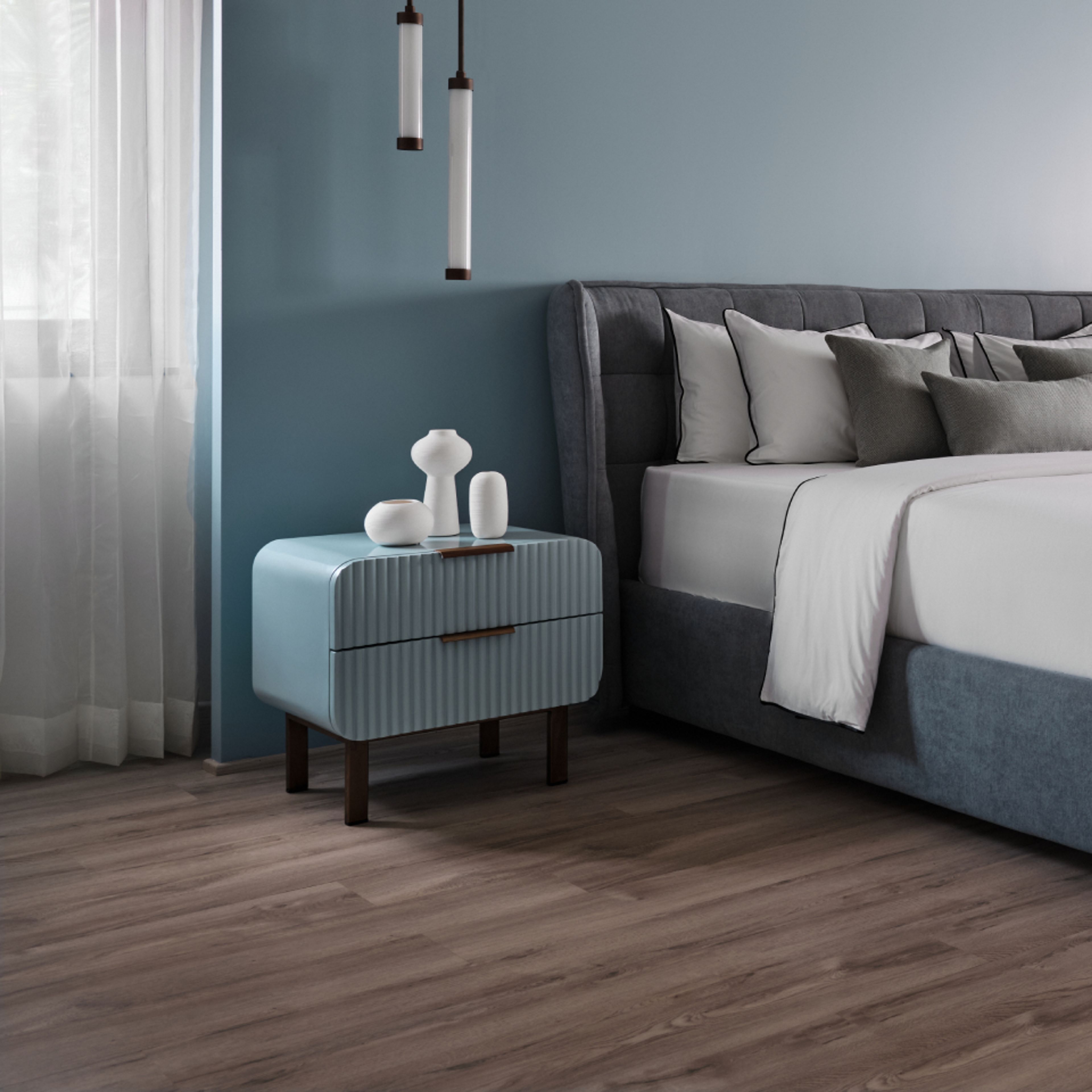 Contemporary Dark Vinyl Floor Tiles Design