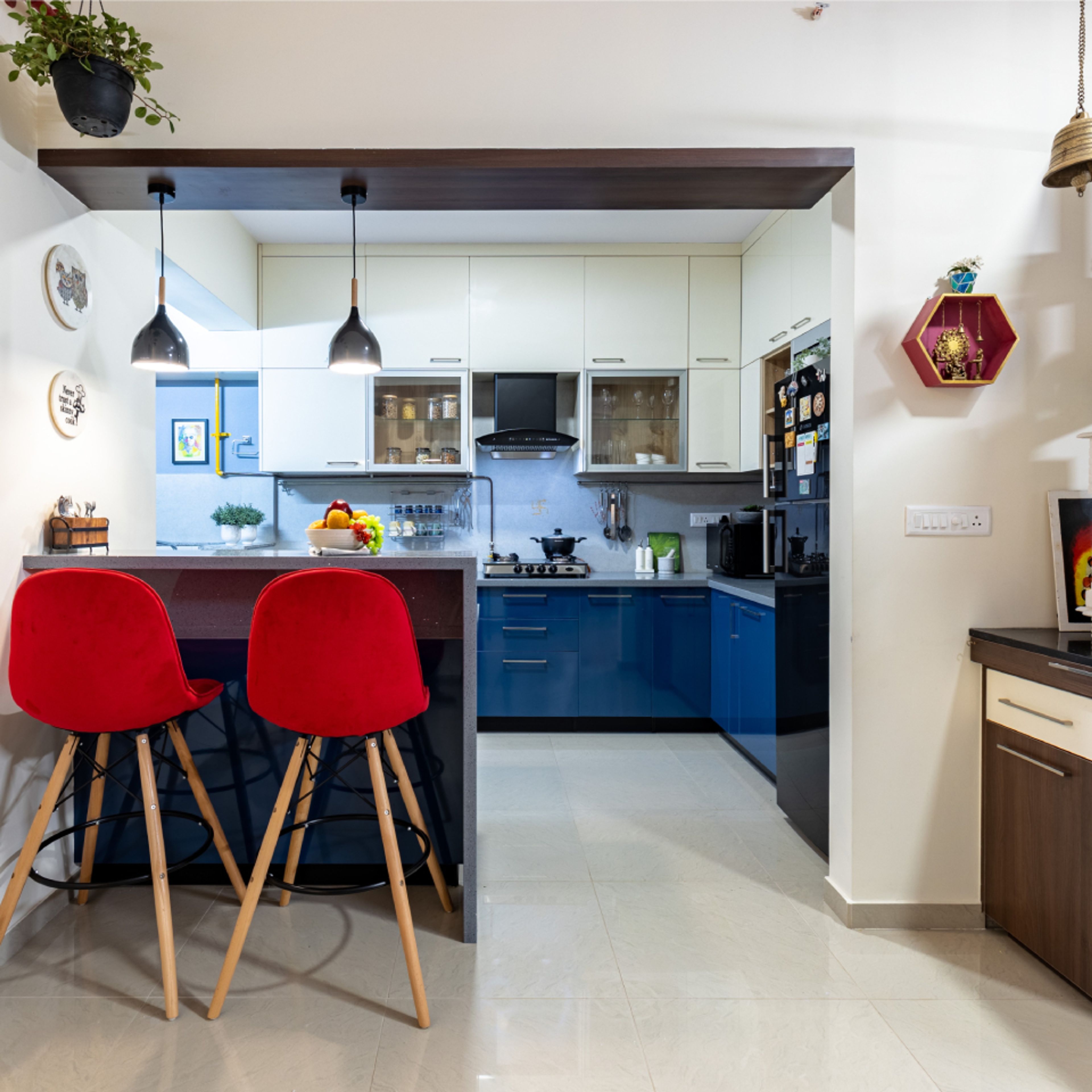 Matte Grey Kitchen Tiles Design