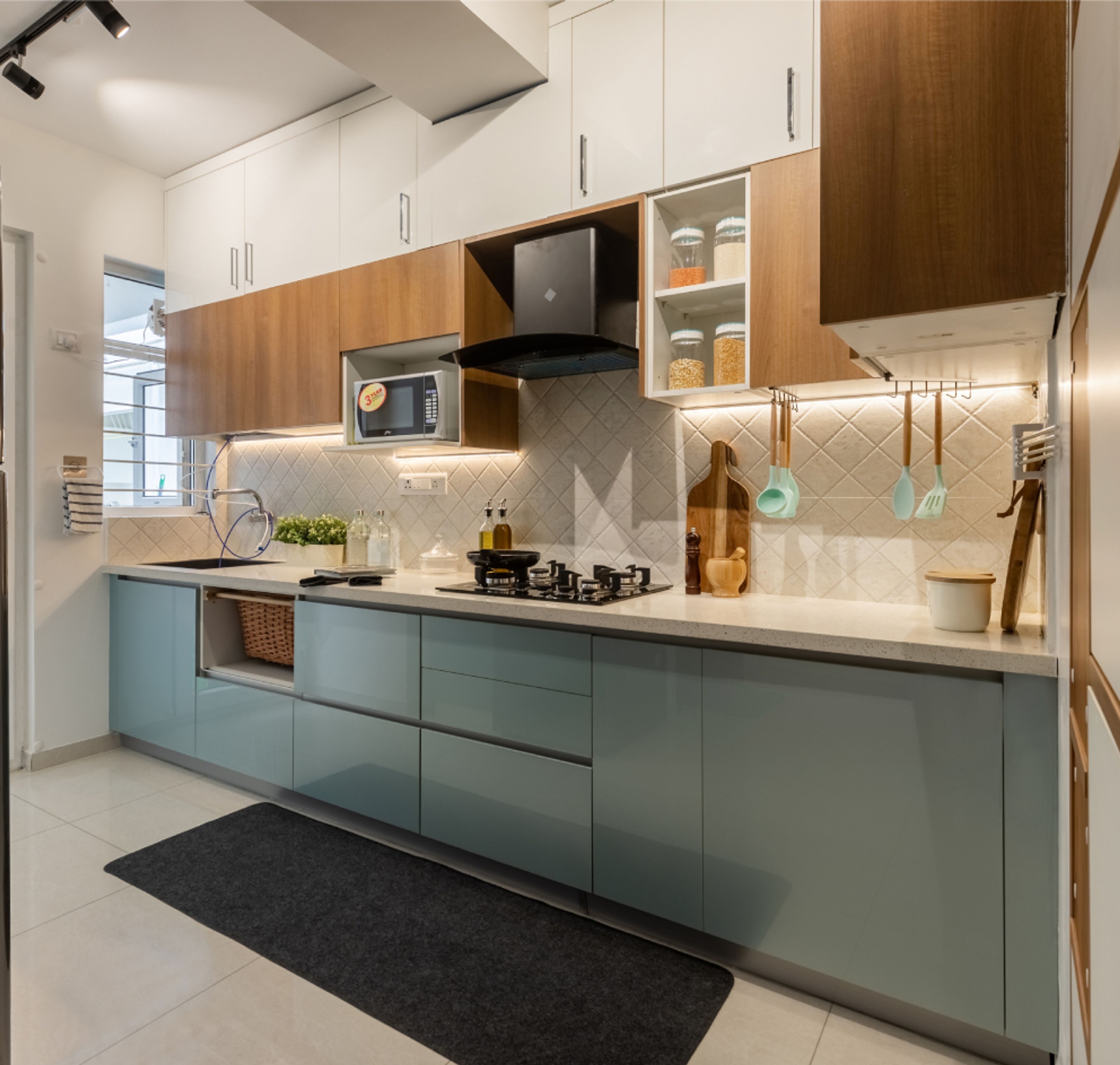 Square Kitchen Tiles Design