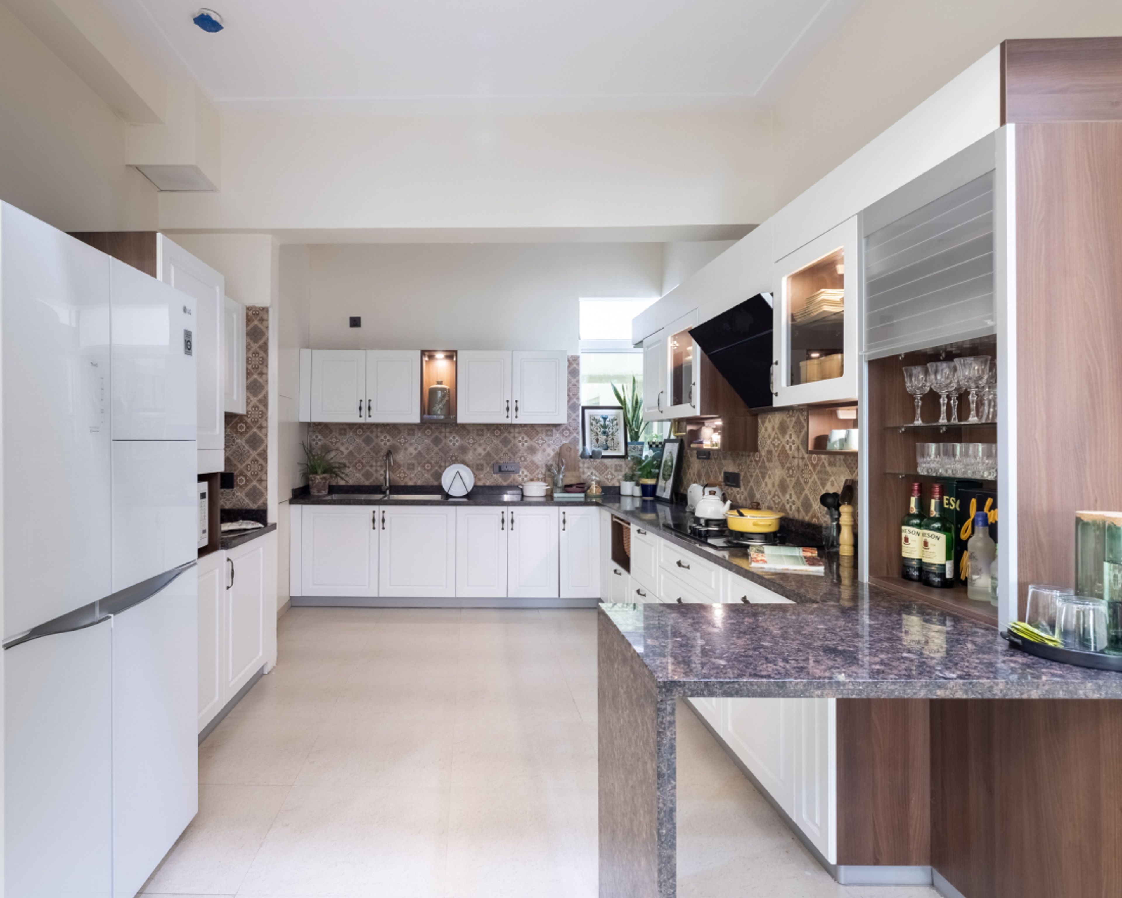 Patterned Wall Dado Tiles Design