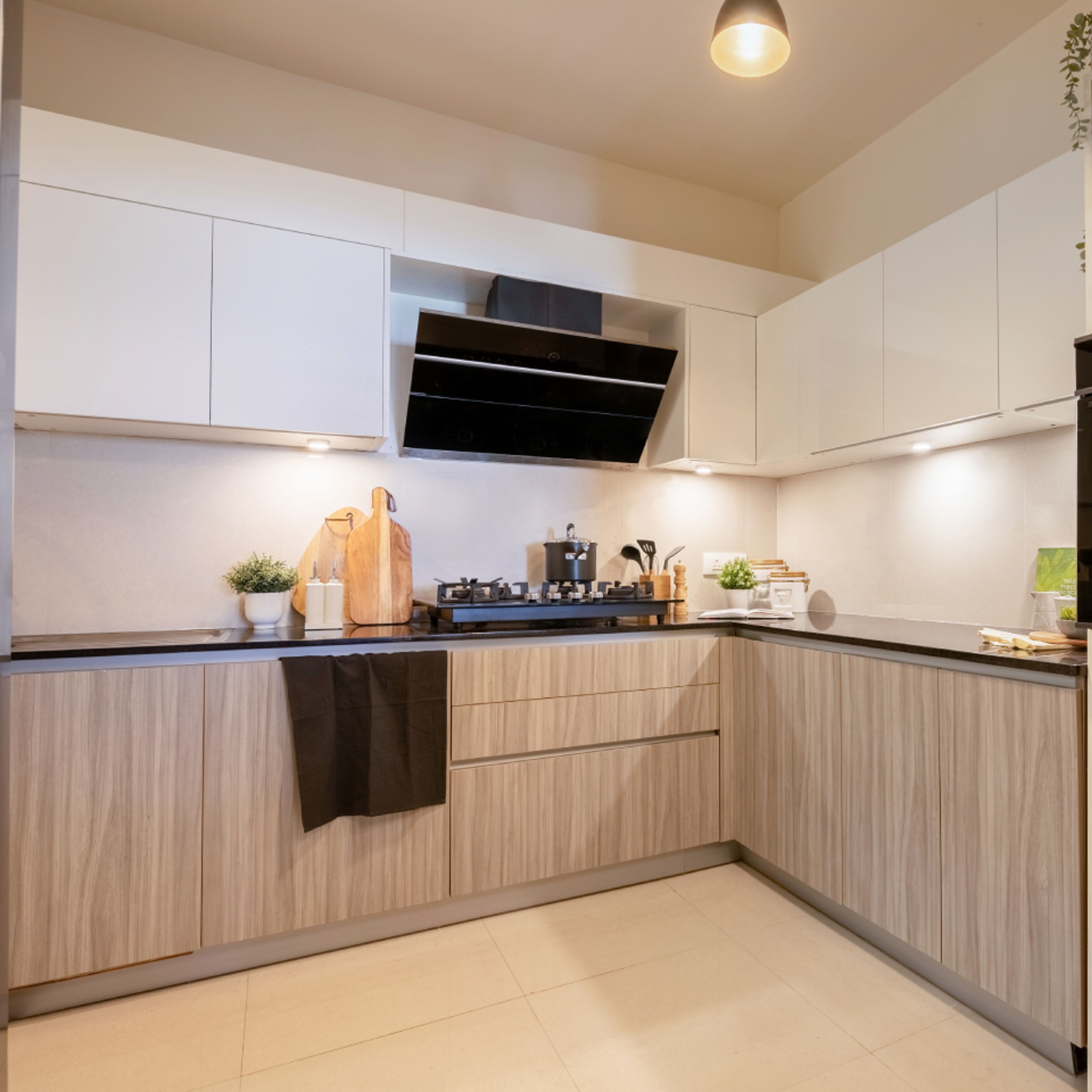 Off White Ceramic Kitchen Tiles Design