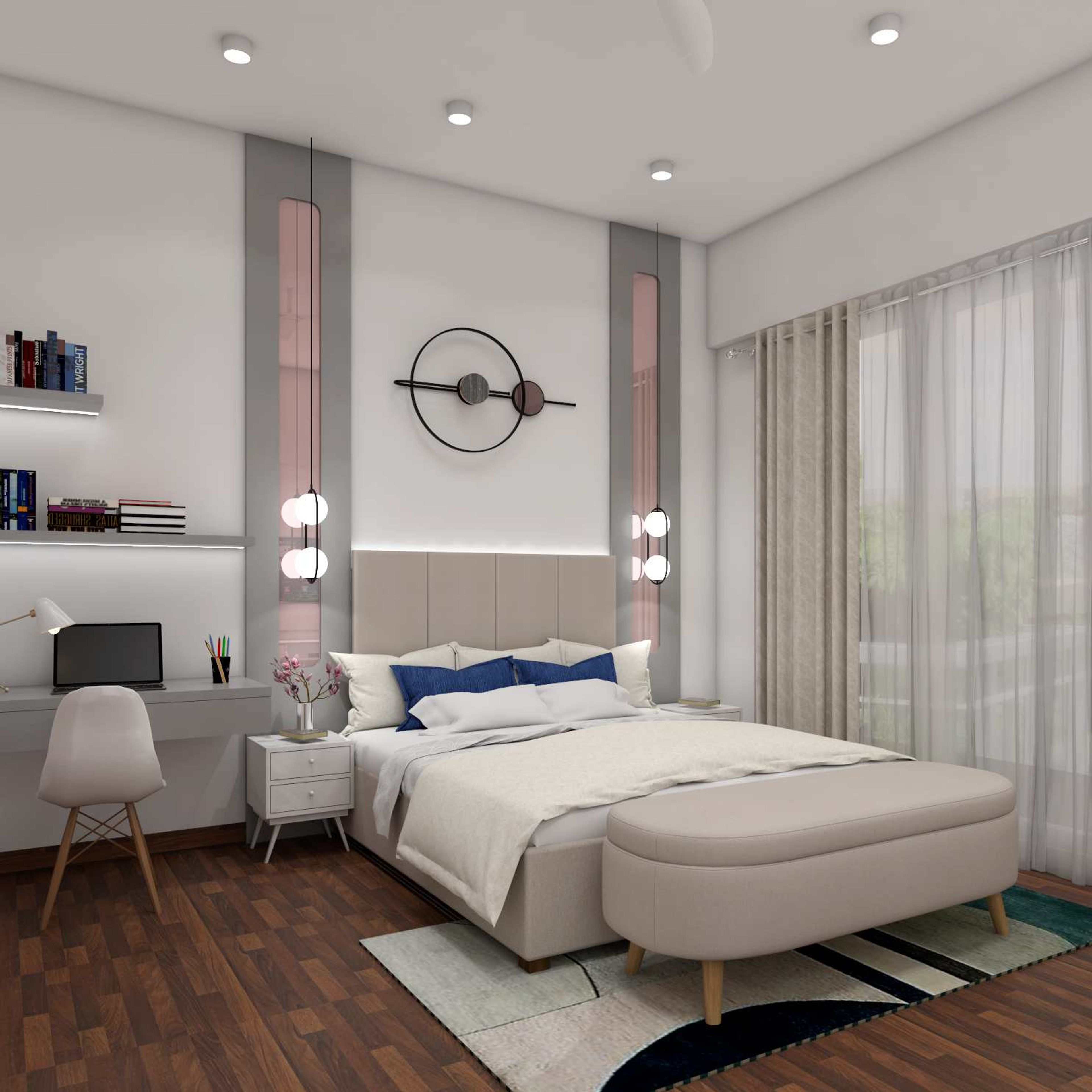 Modern Bedroom Wall Design With Wall Panel