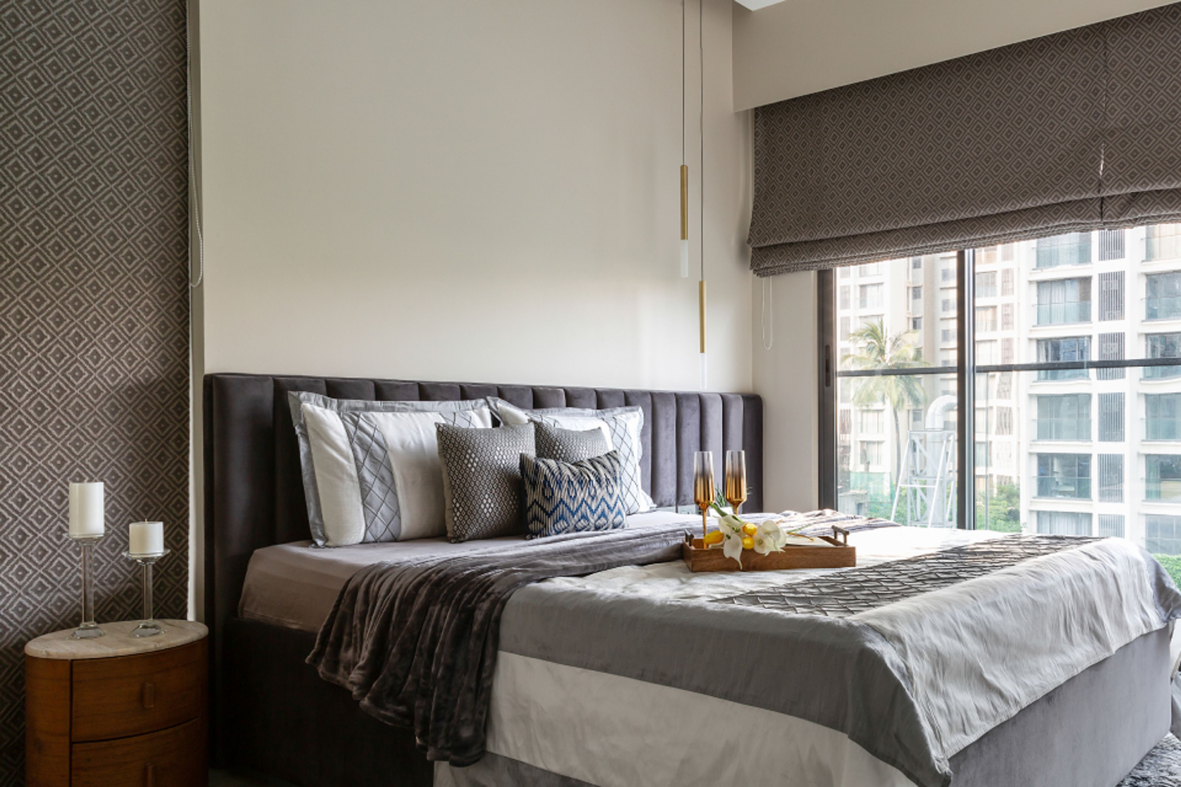 Bedroom Wall Paint With Neutral Colours - Livspace