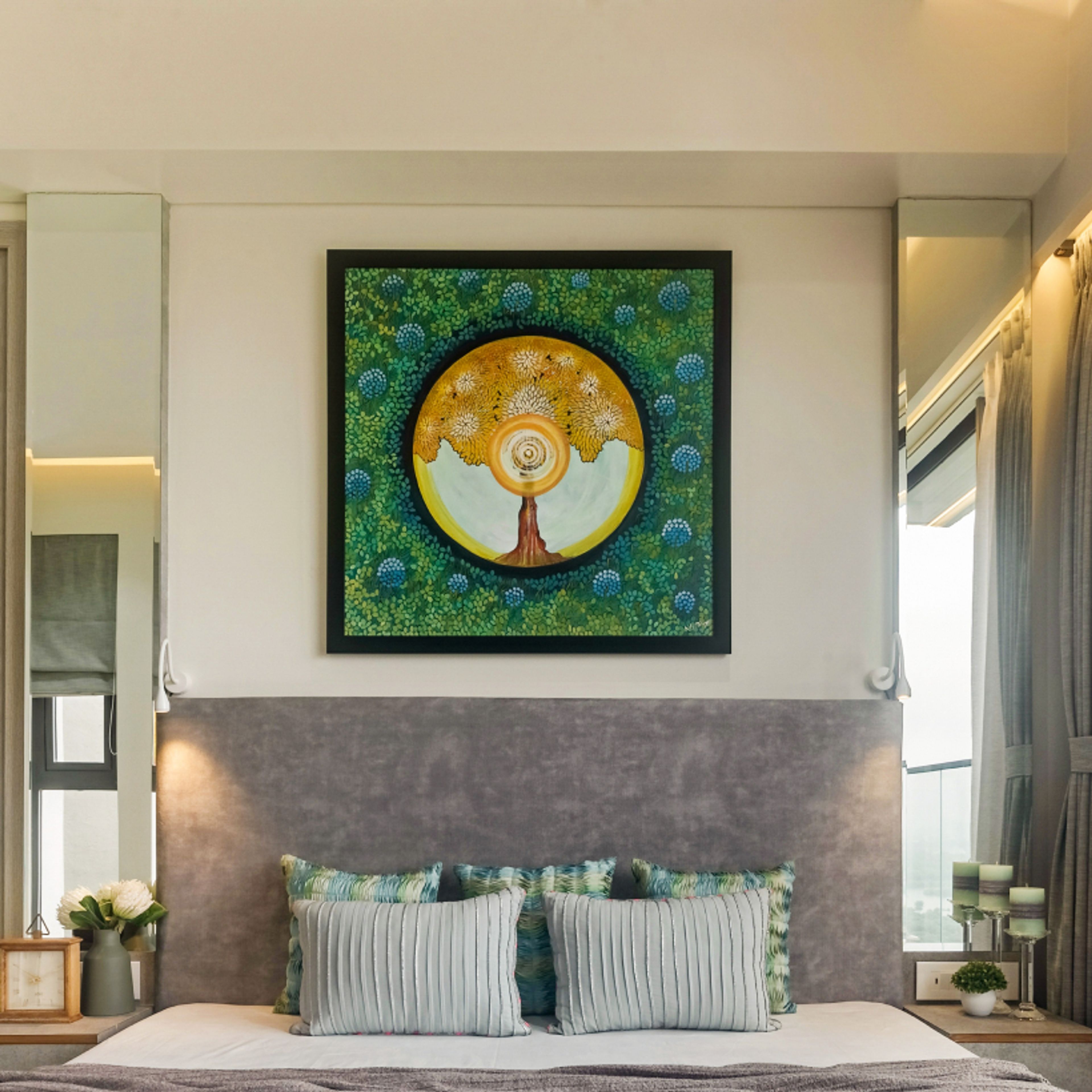 Simple White Bedroom Wall Paint Design - Livspace