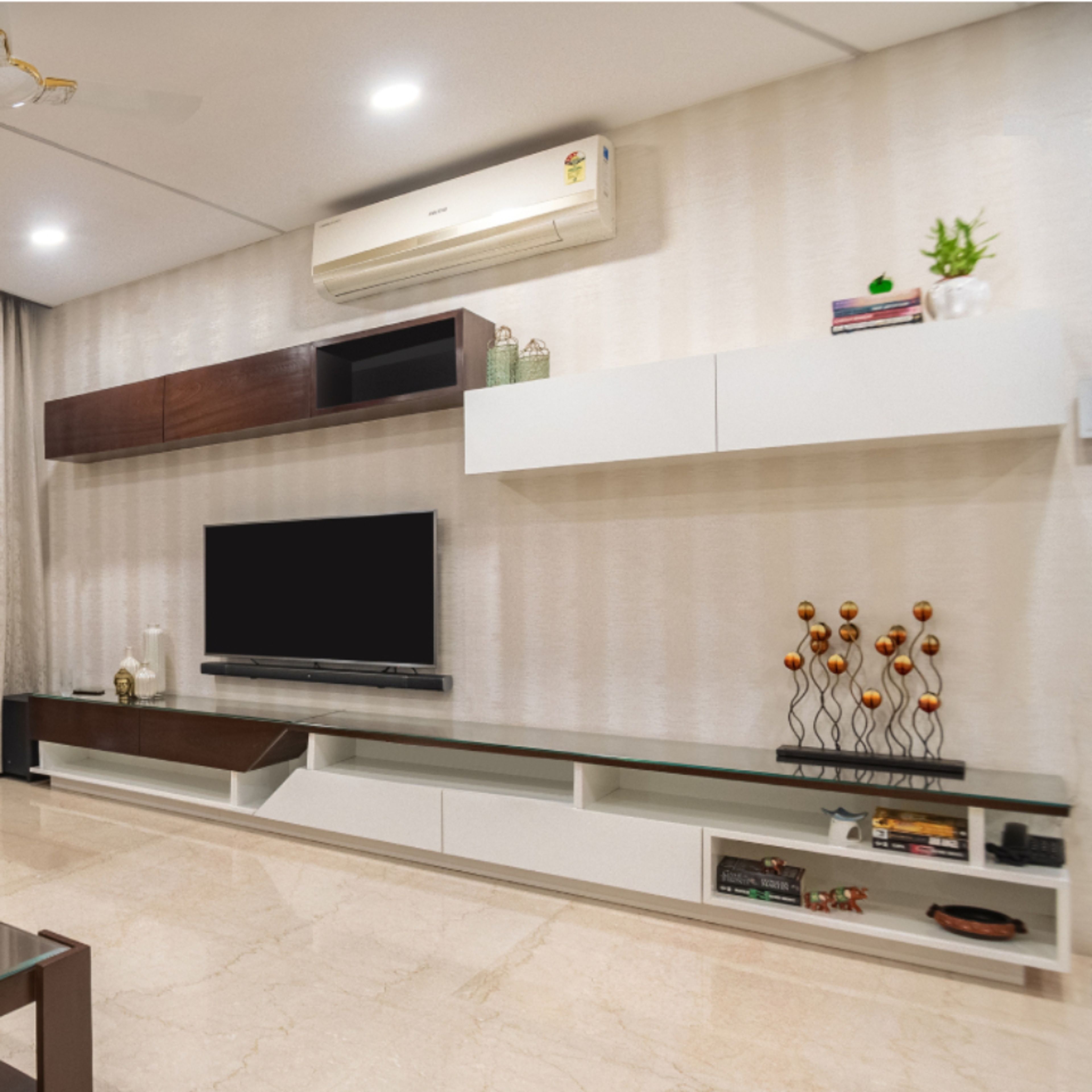 Contemporary Monochrome Wallpaper Design For Living Room