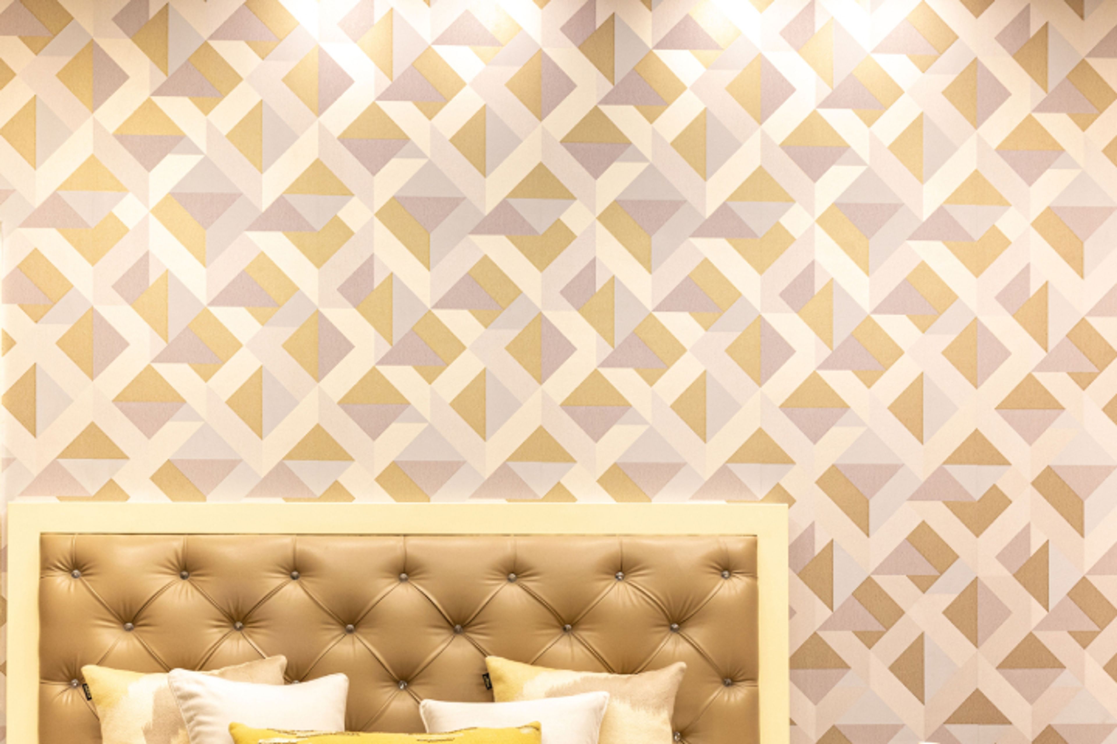 Modern Bedroom Wallpaper With An Abstract Design