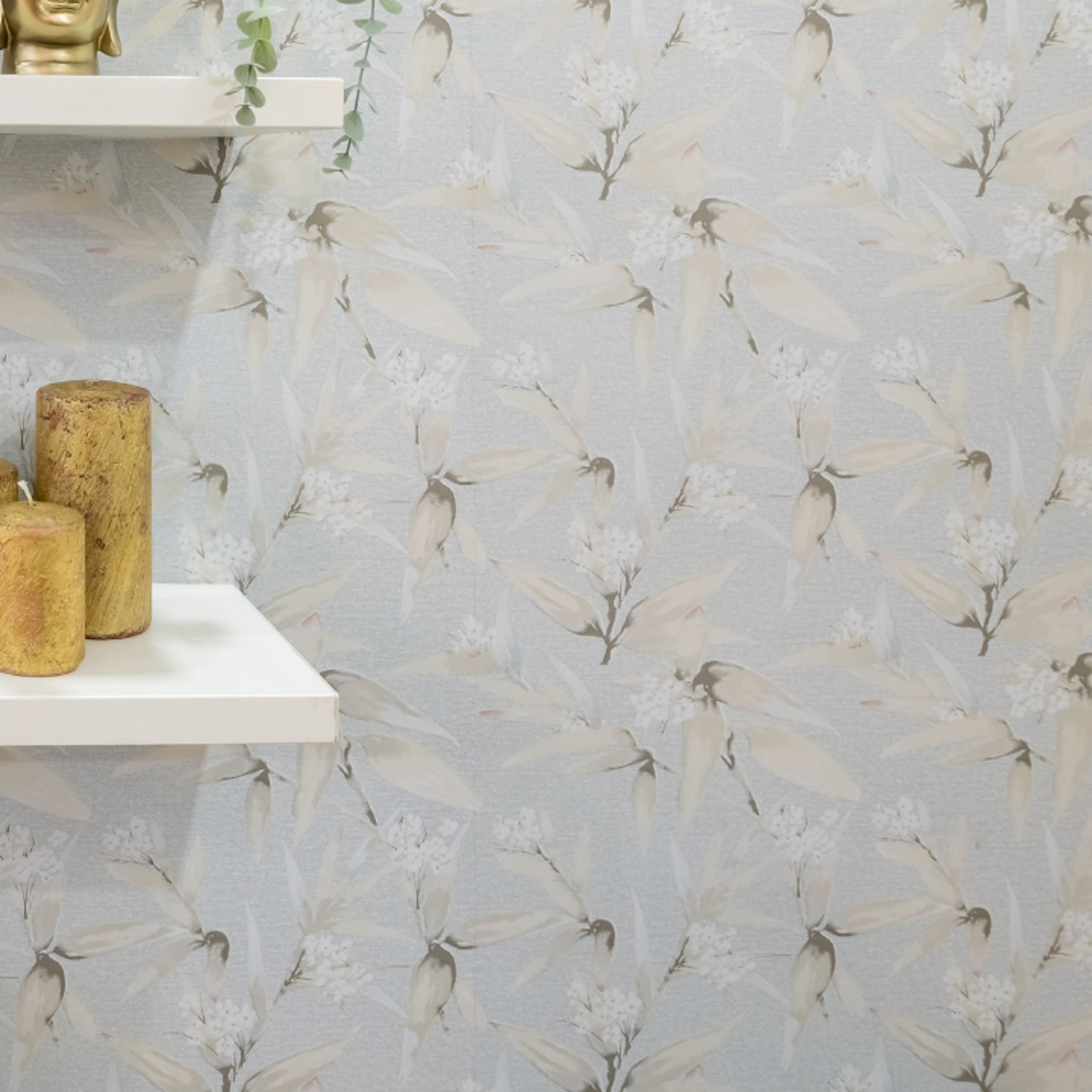 Floral Wallpaper Design In Pastel Hues - Livspace