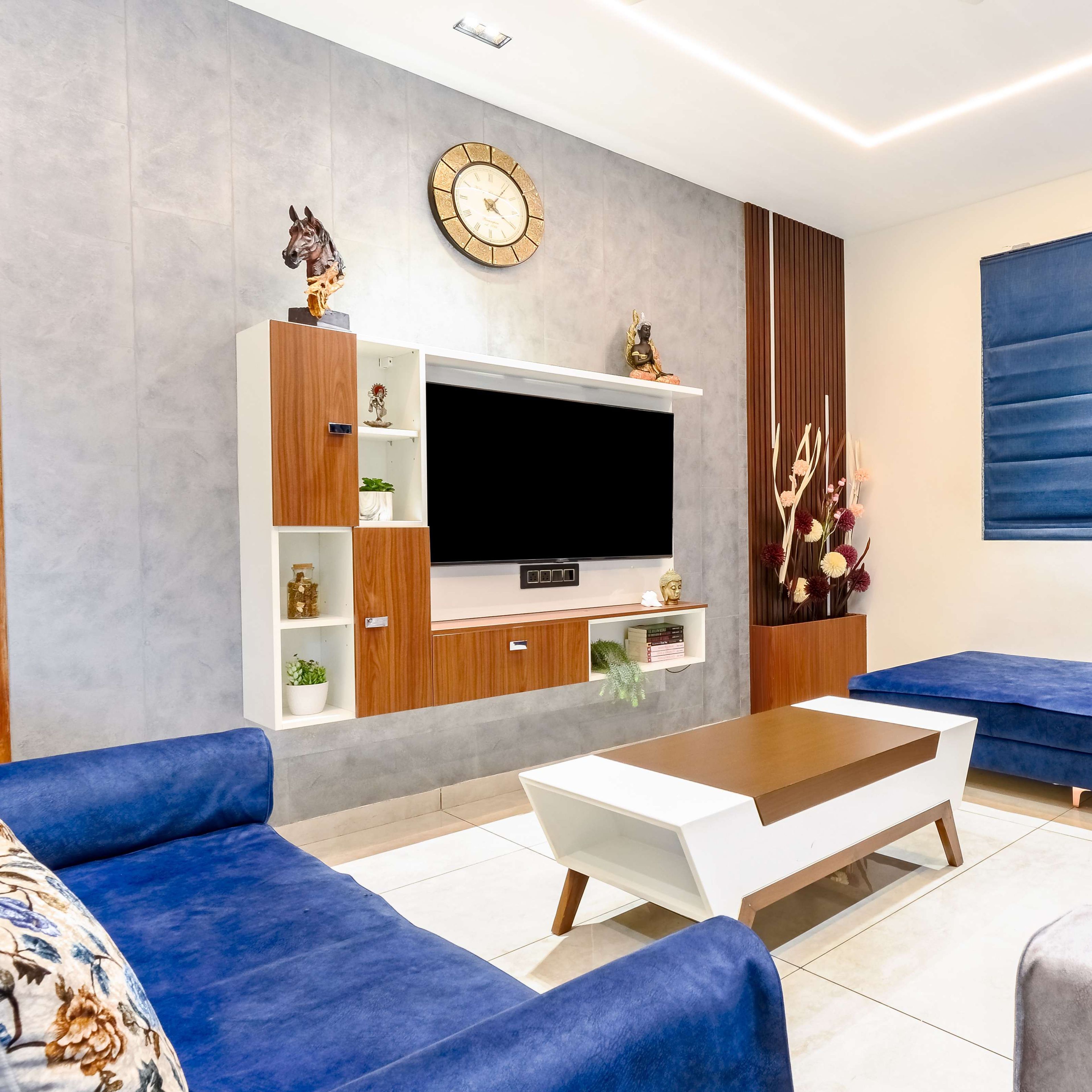 Modern Living Room Wallpaper With An Earthy Palette