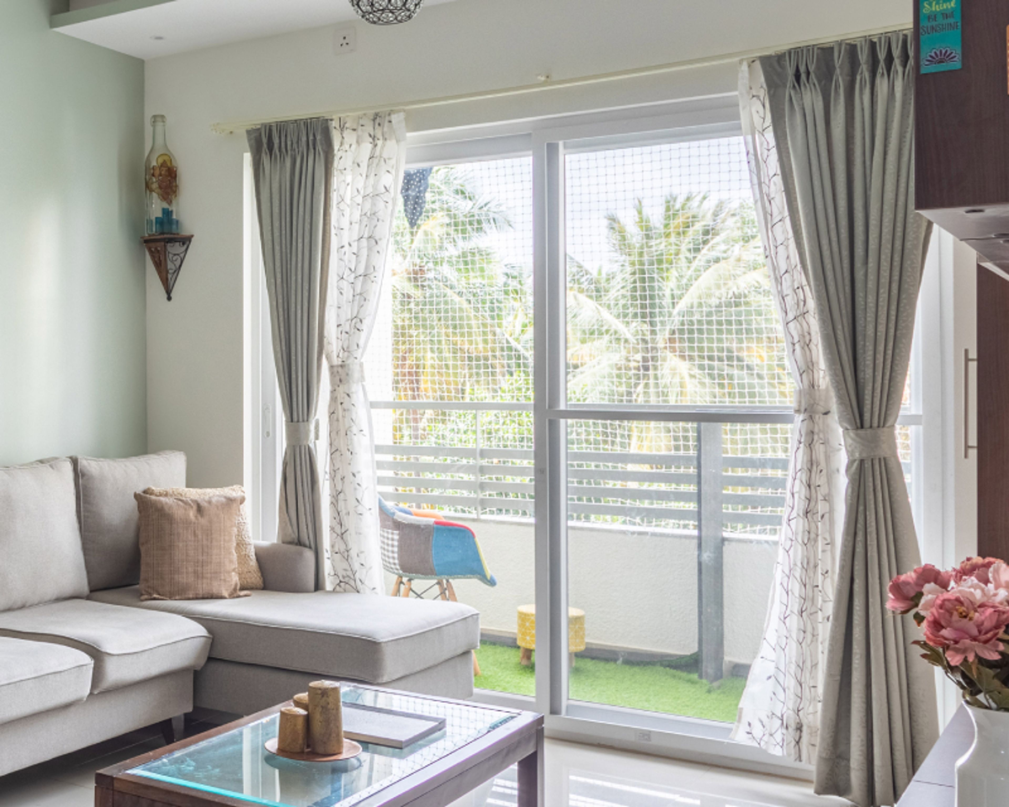 French White Sliding Window Design - Livspace