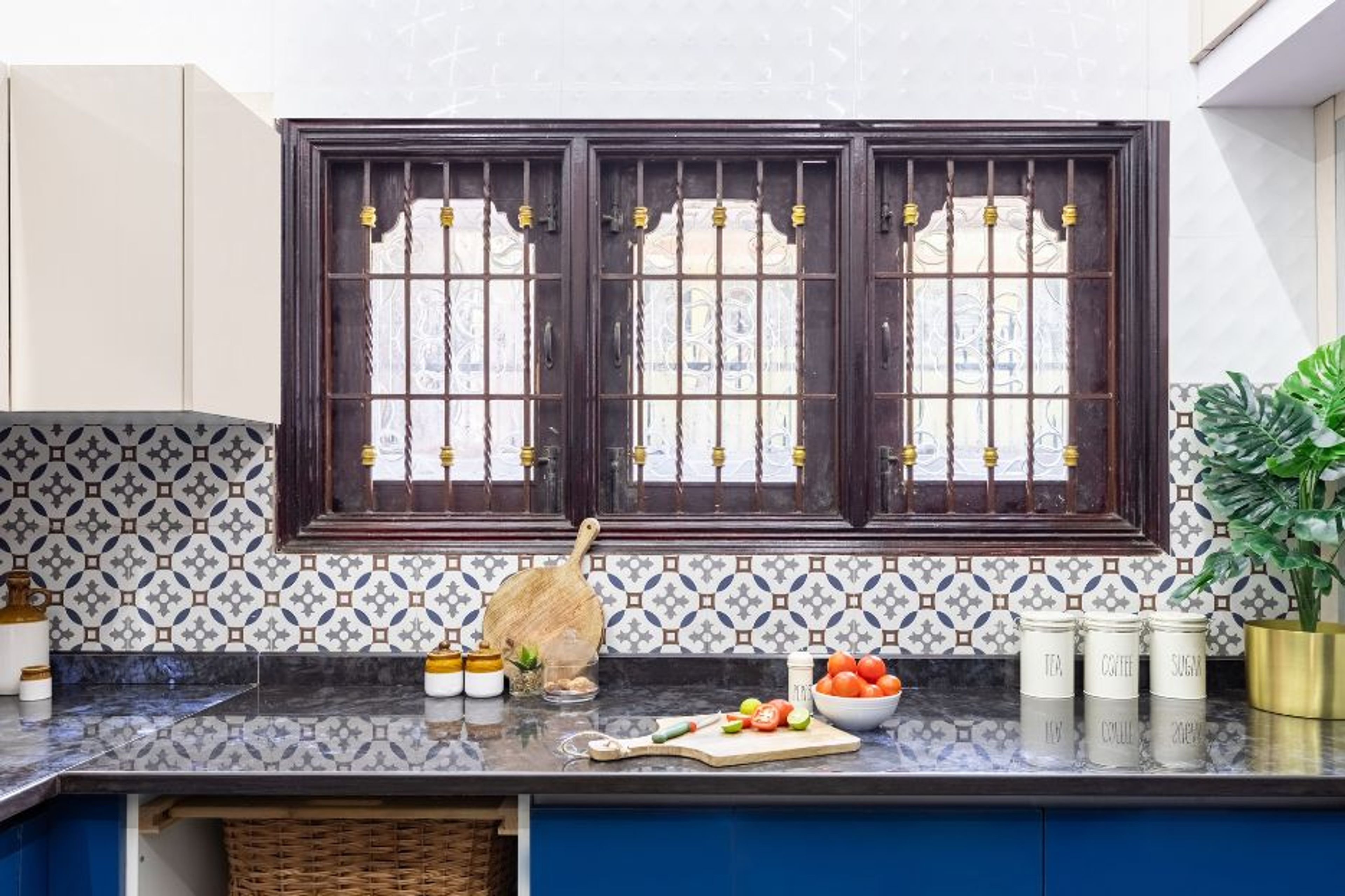 Modern Window Design With A Dark Wooden Frame