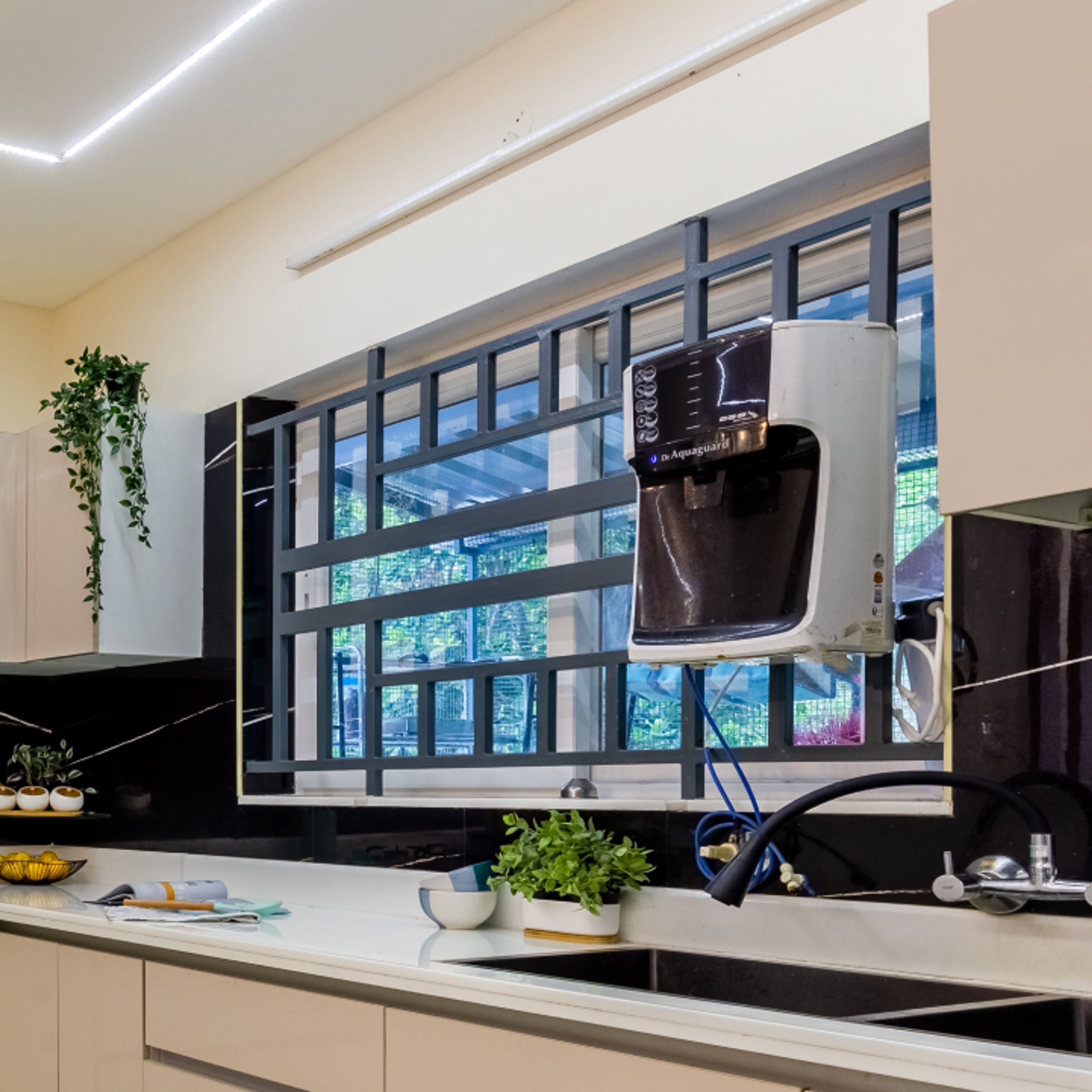 UPVC Sliding Window Design With A Steel Jaali - Livspace