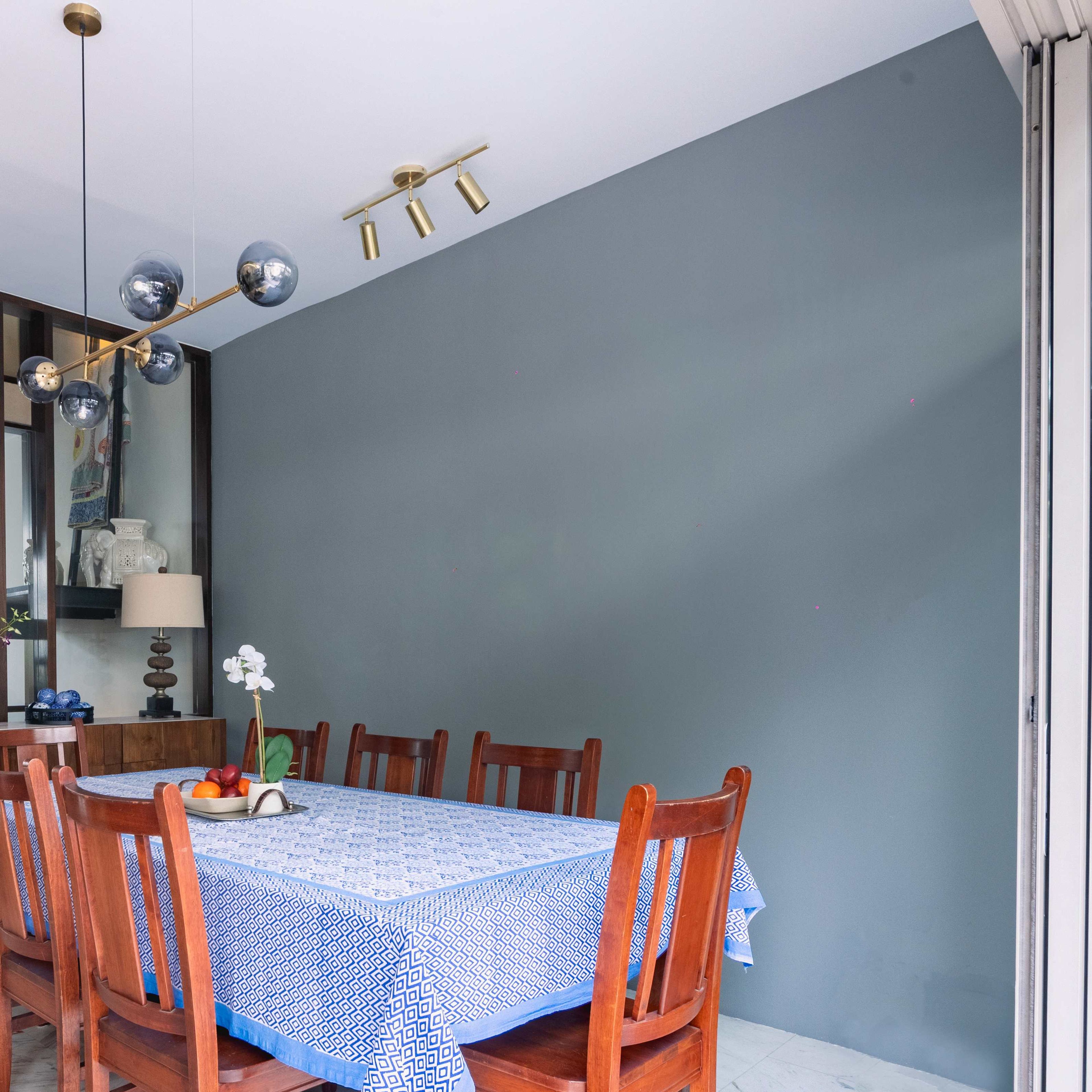 Steel Grey Wall Design - Livspace