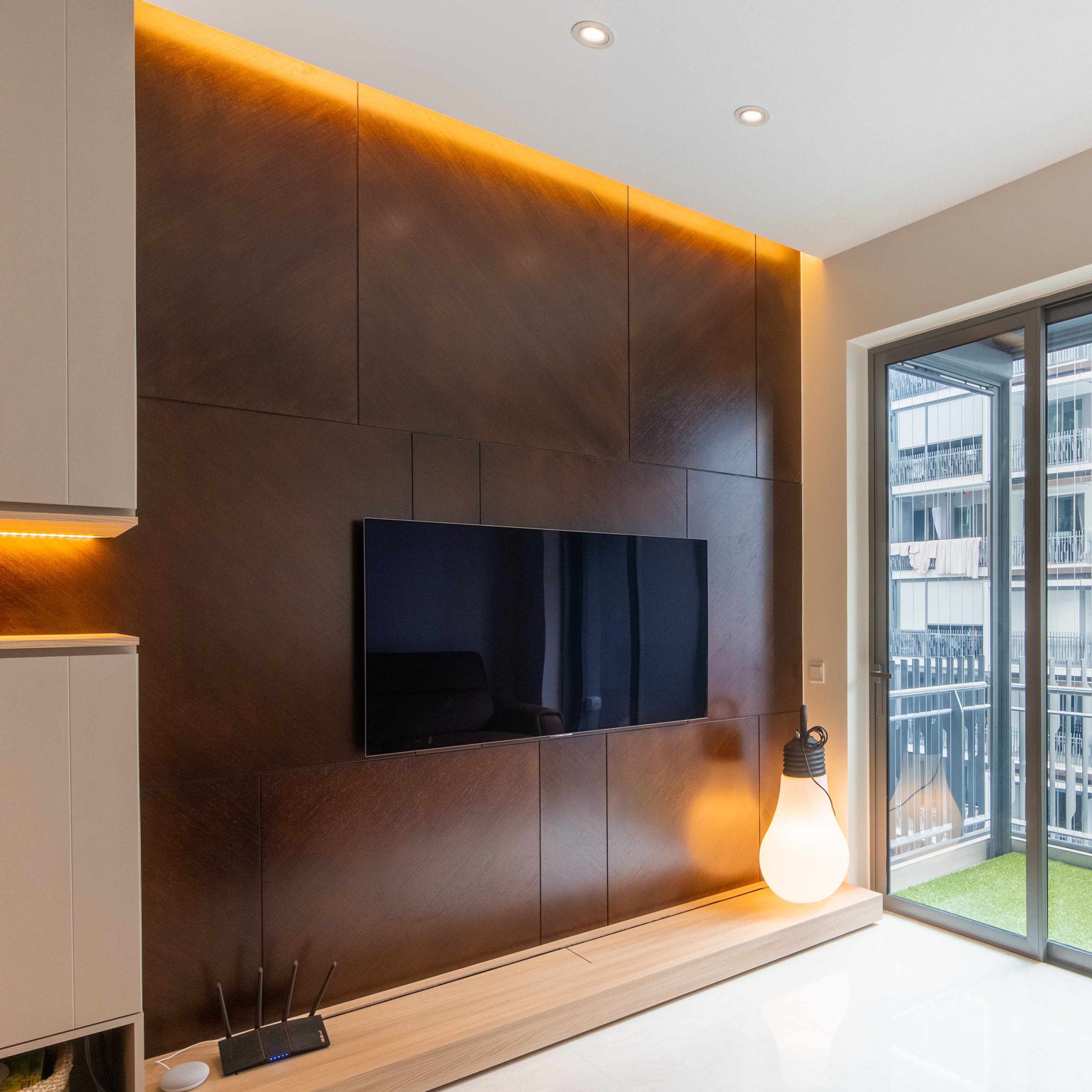 Dark Brown Wall Design - Livspace