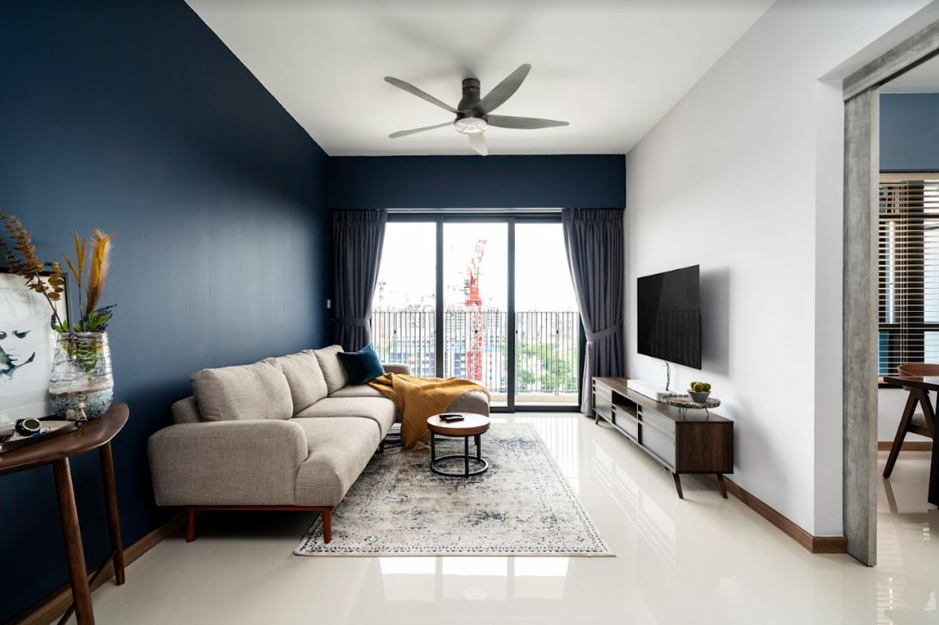 Navy Blue Wall Paint - Livspace
