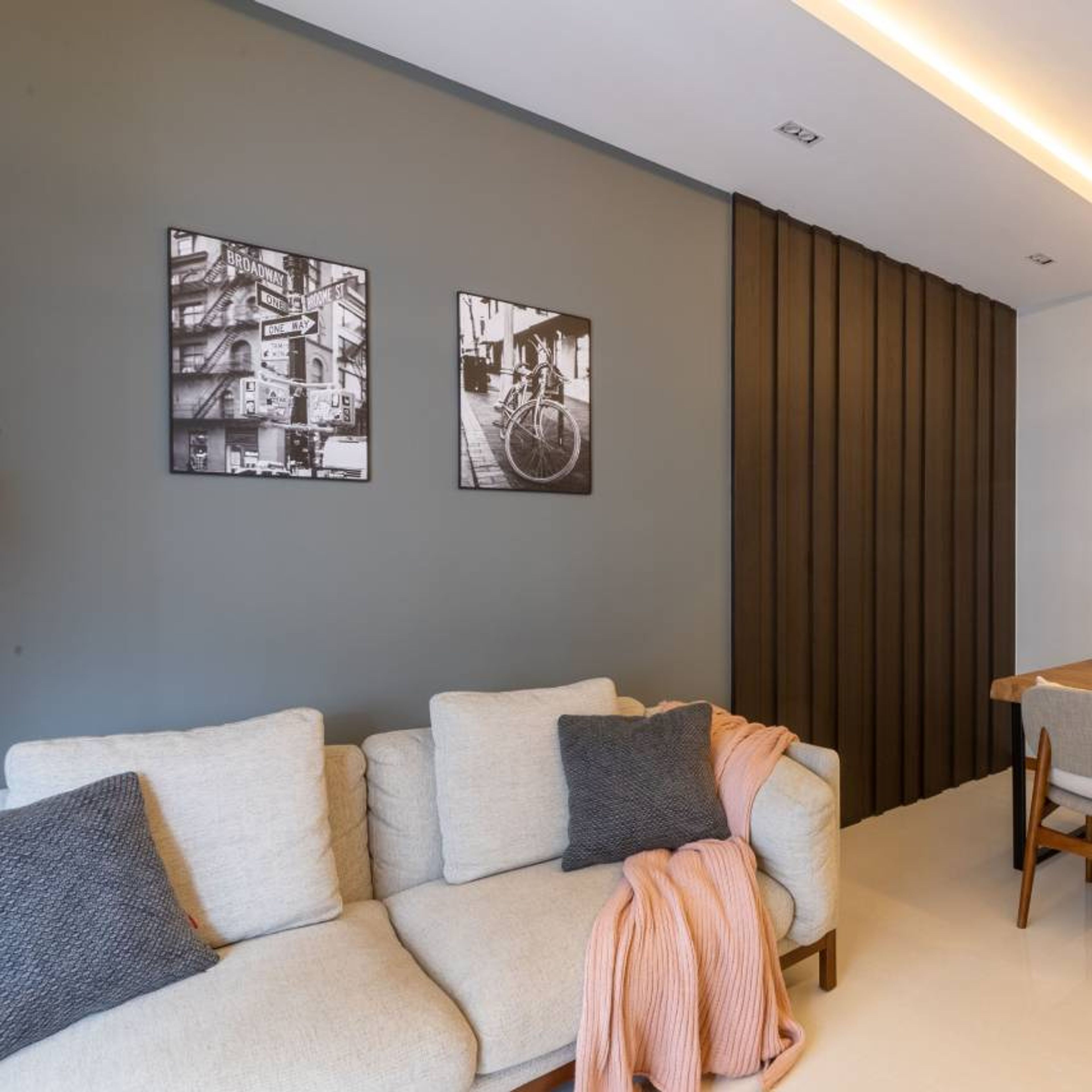 Pastel Grey Bedroom Wall Paint Design - Livspace