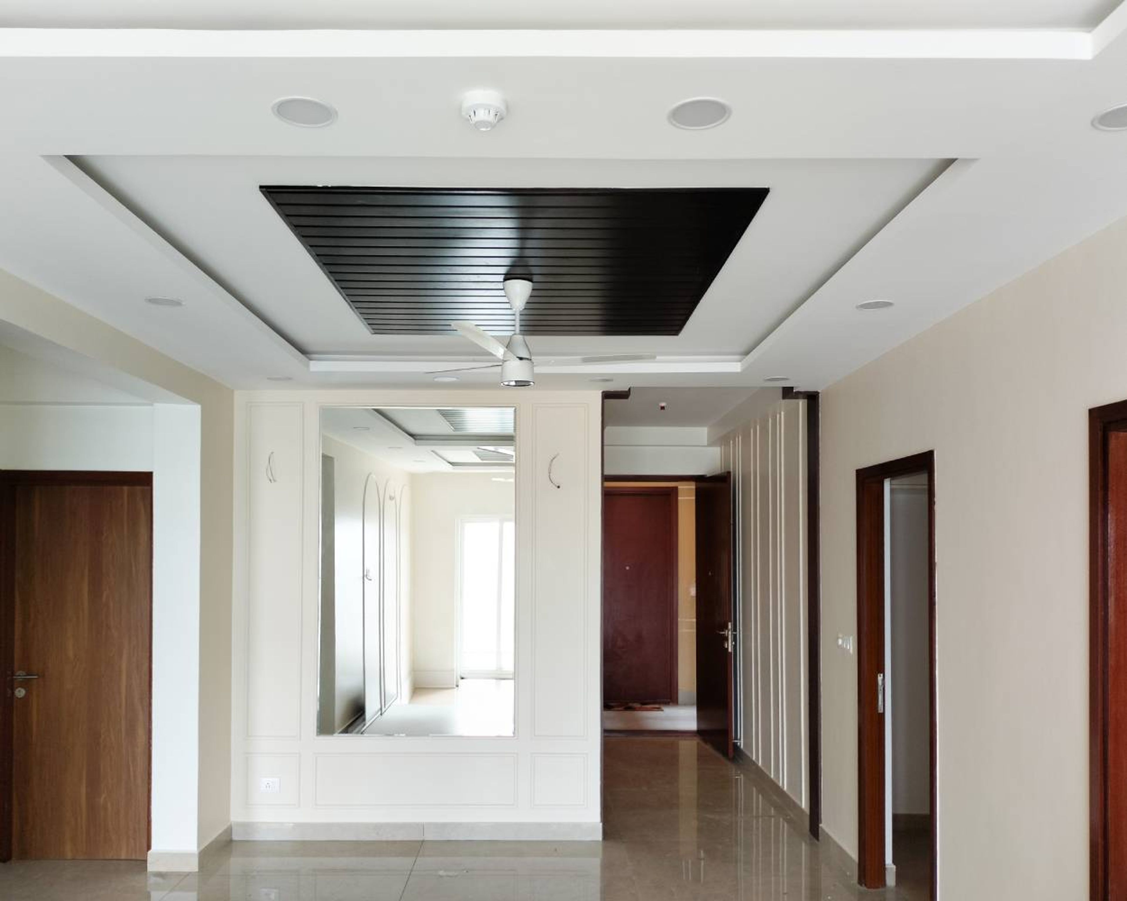 Double Layer False Ceiling Design with Spotlights