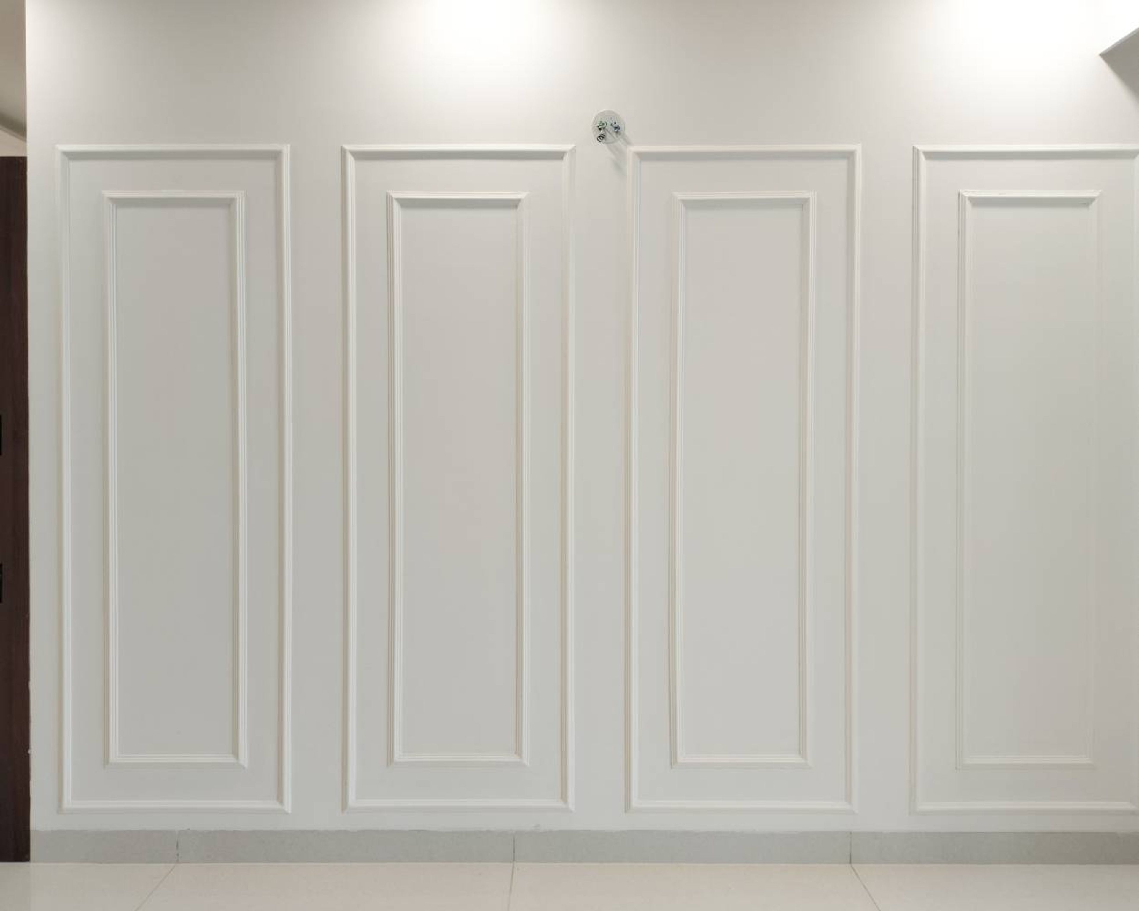 White Wall Design with Trims