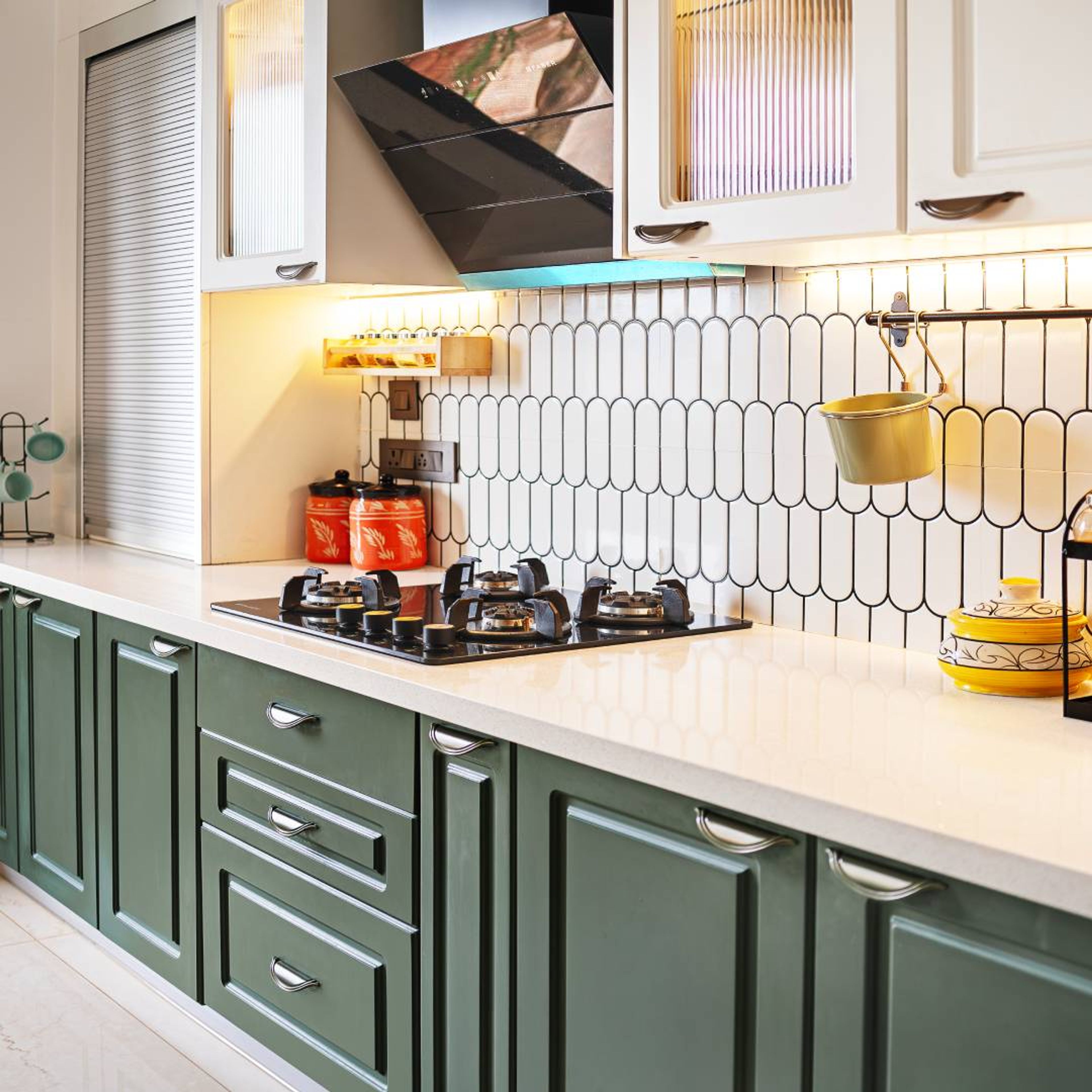 Classic Parallel Kitchen Design with Quartz Countertop and Matte Finish Units