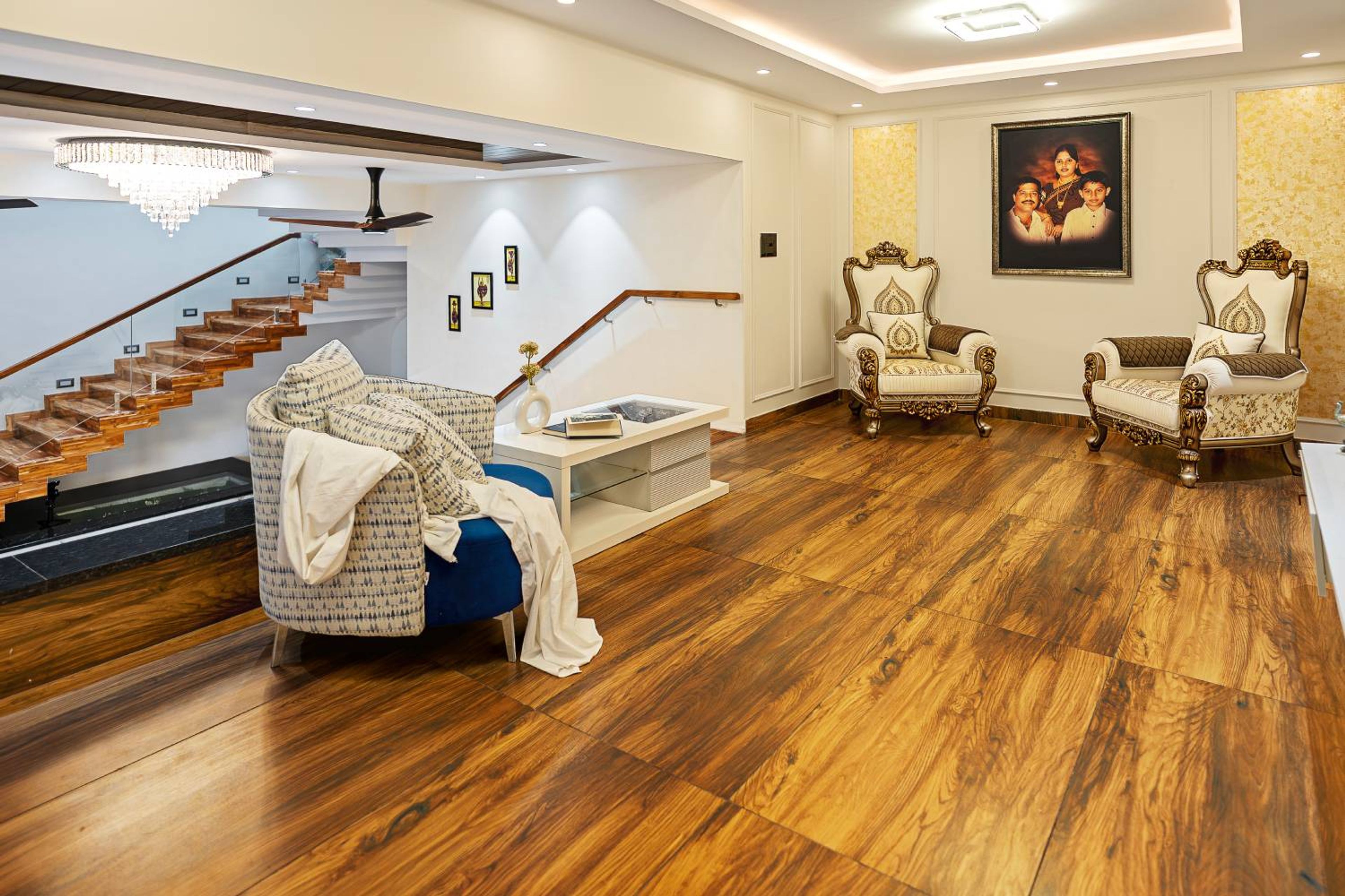 Contemporary Flooring Design with Dark Brown Rectangular Tiles