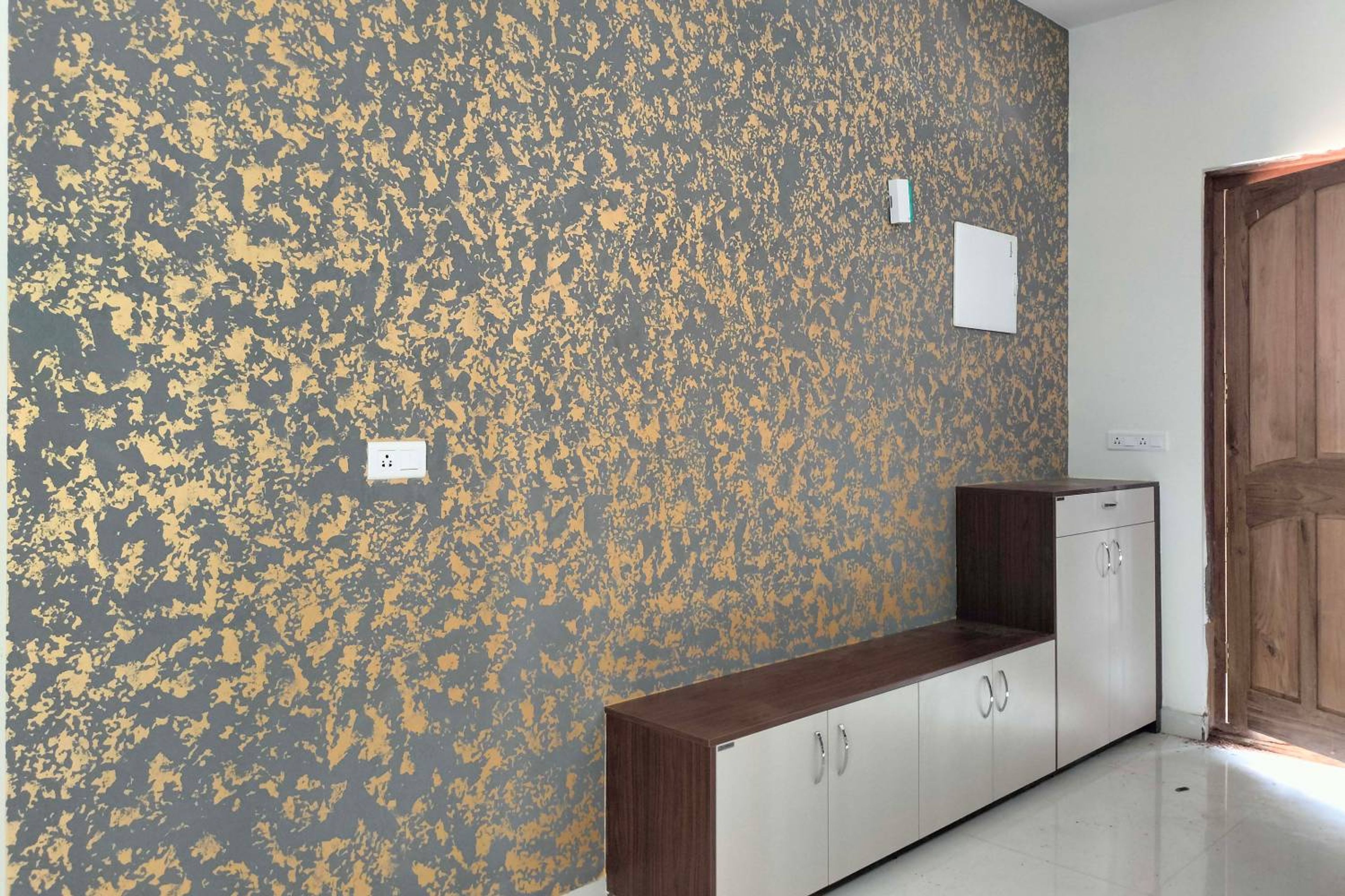 Classic Foyer Design with Storage Bench Shoe Storage and Mirror